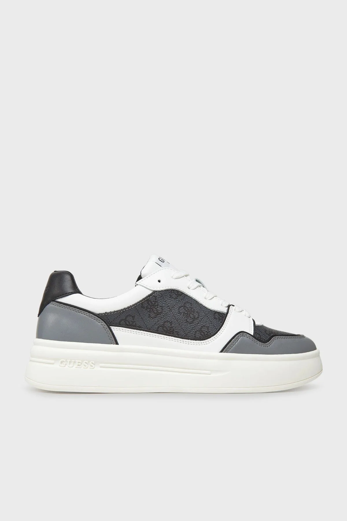 Guess Winno2 4G Logolu Hakiki Deri Karışımlı Kalın Taban Sneaker FMTWI2ELL12 Erkek Ayakkabı FMTWI2 ELL12 COAL GRİ-BEYAZ - 6