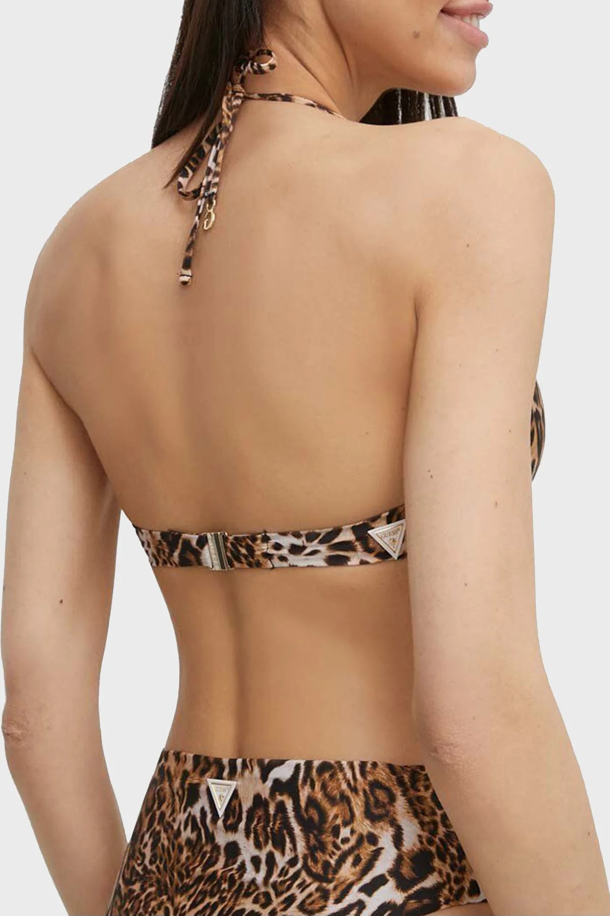 Guess Wired Leopar Boyundan Bağlamalı E4GJ23MC04R Kadın Bikini Üstü E4GJ23 MC04R P122 LEOPAR - 3