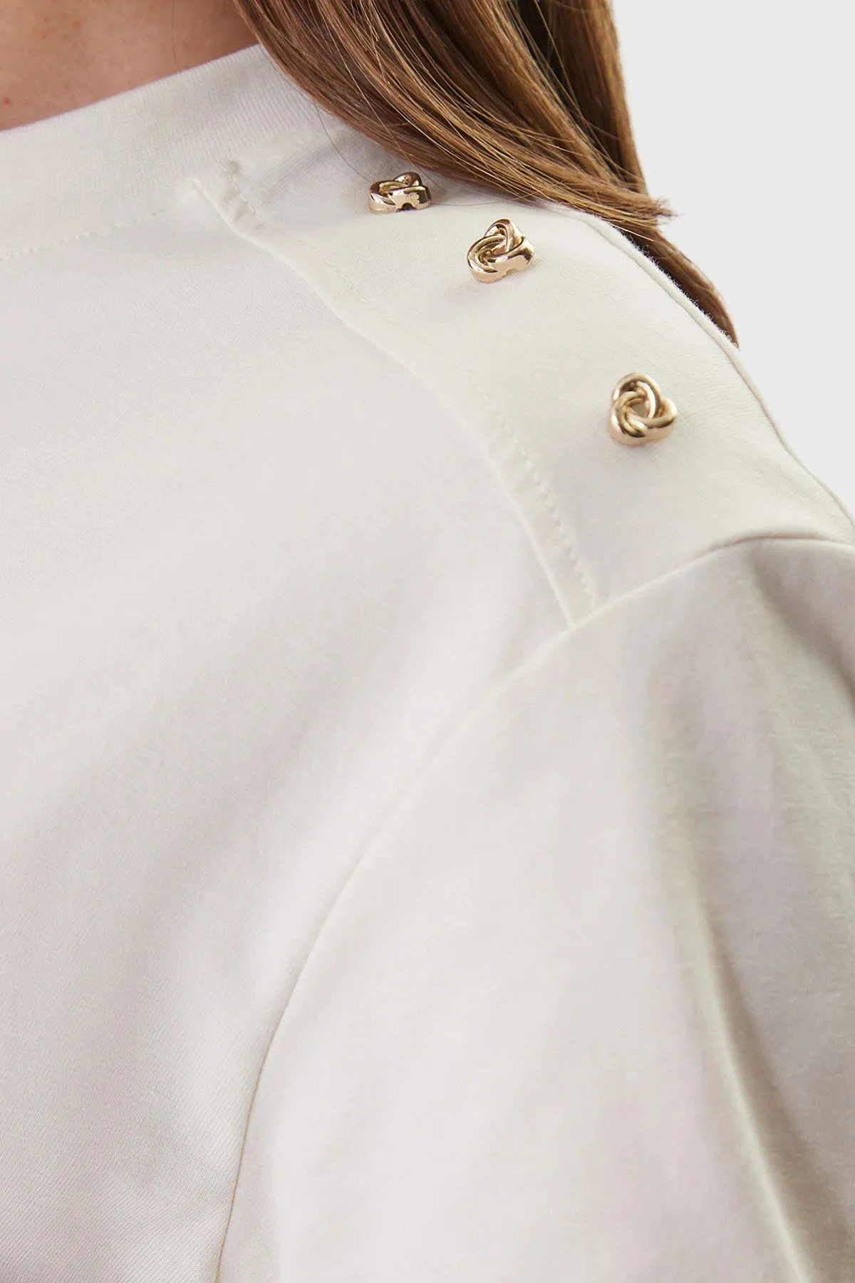 Guess Xns Pamuklu Regular Fit Bisiklet Yaka Logolu W6GI03K2657 Bayan T Shirt W6GI03 K2657 G012 BEYAZ - 4