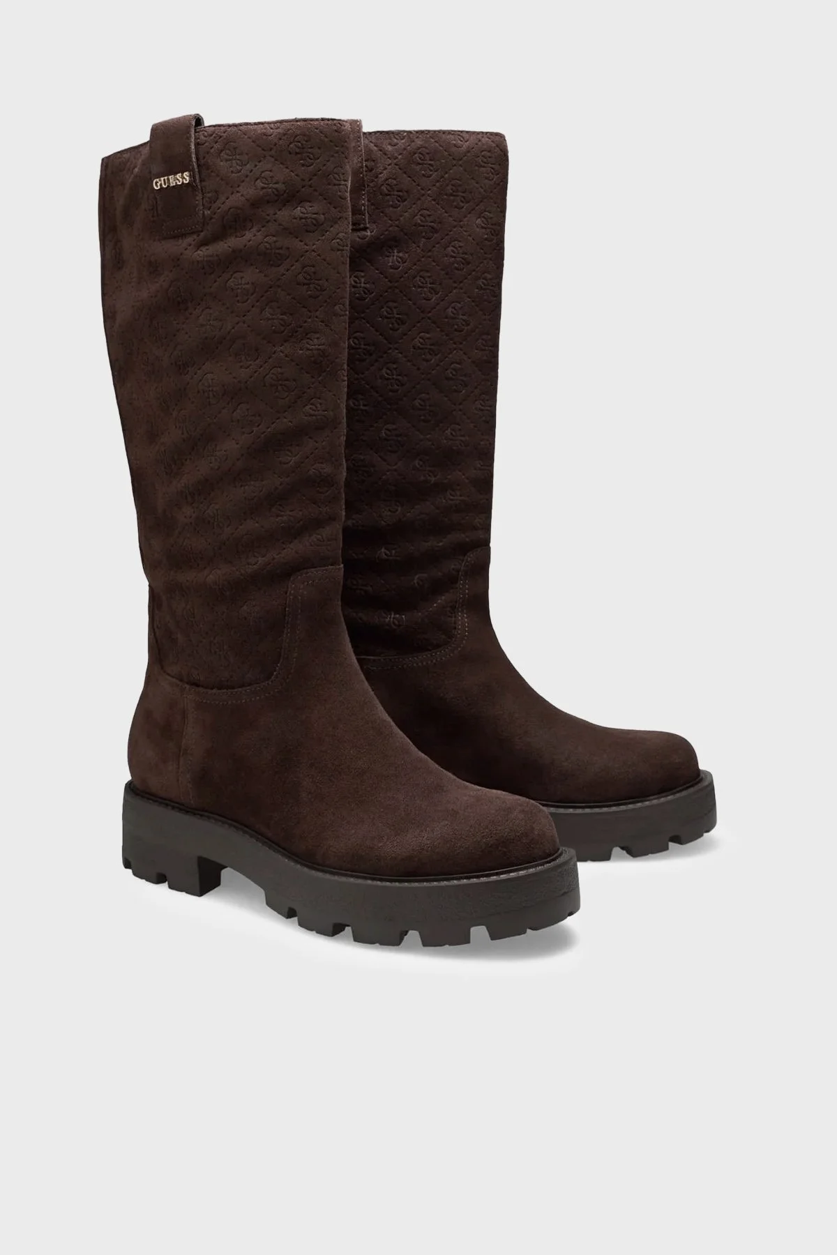 Guess Yailyn Hakiki Deri Logolu FLFL2YSUE11 Kadın Çizme FLFL2Y SUE11 BROWN Kahve-krem - 2
