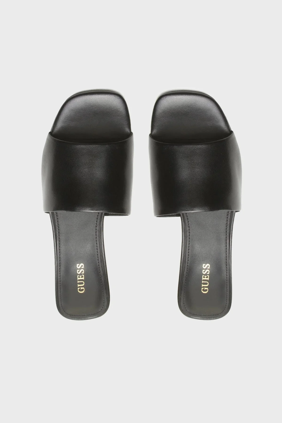 Guess Yara Topuklu Hakiki Deri Bayan Terlik FL6YAR LEA03 BLACK SİYAH - 5