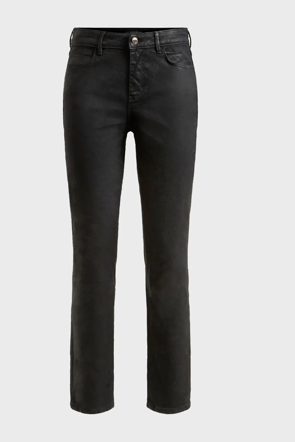 Guess Yüksek Bel Dar Paça Cepli Pamuklu Jeans Bayan Kot Pantolon W1BA46D4H91 LHBK SİYAH - 4