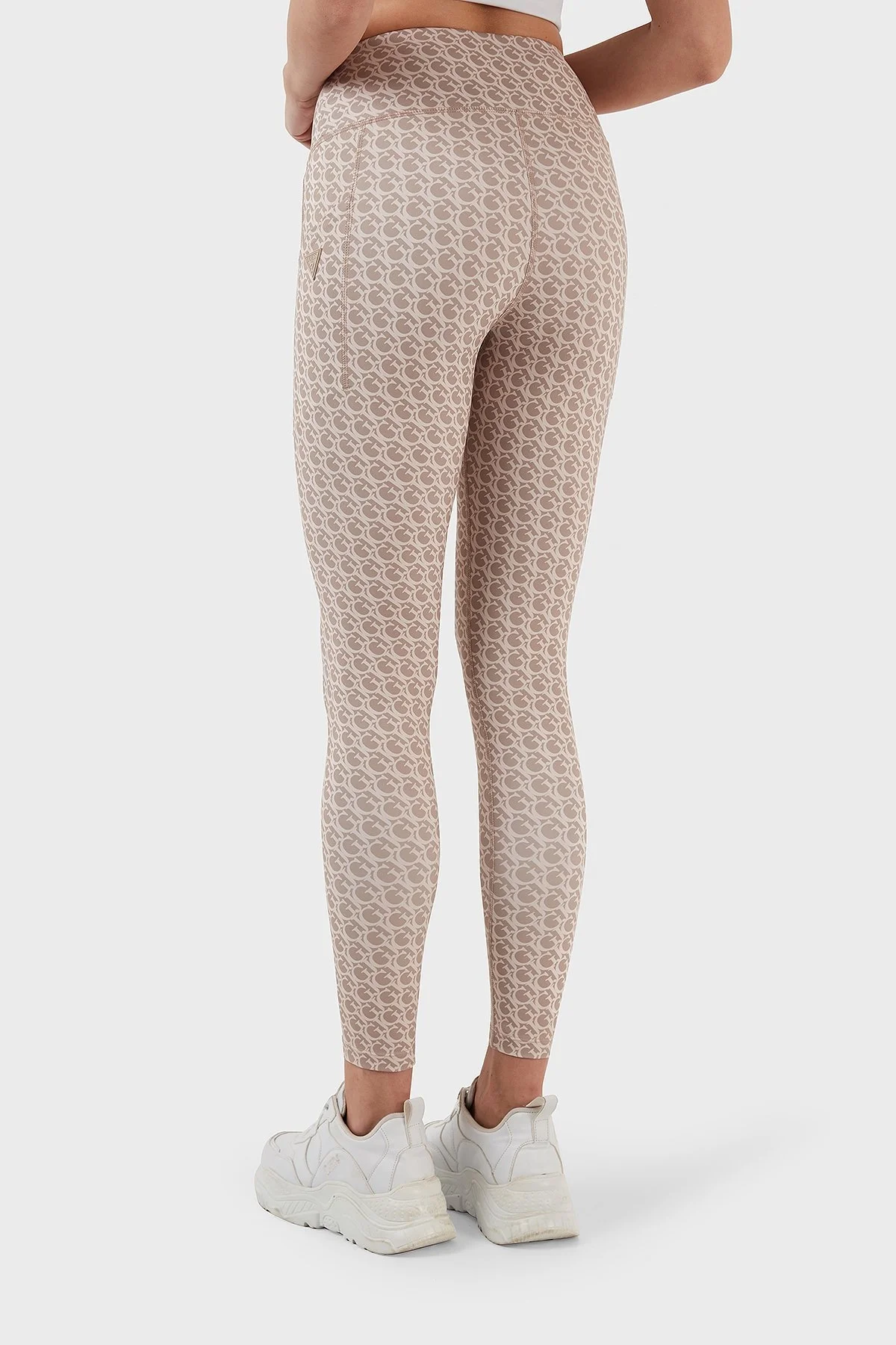 Guess Yüksek Bel Skinny Fit Gj Logomania Pantolon Bayan Tayt V3GB02MC03W P17X KAHVE - 6