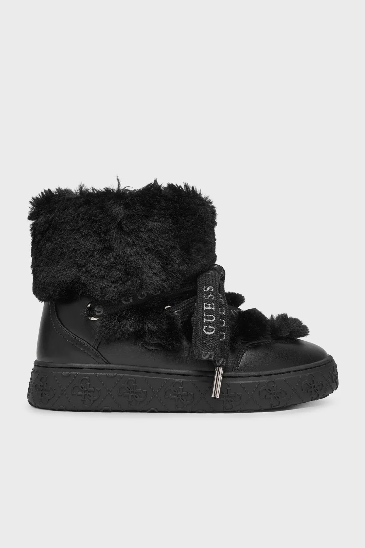 Guess Yumuşak Tüy Detaylı Kalın Tabanlı FLFUEKFUR10 Bayan Bot FLFUEK FUR10 BLACK SİYAH - 7