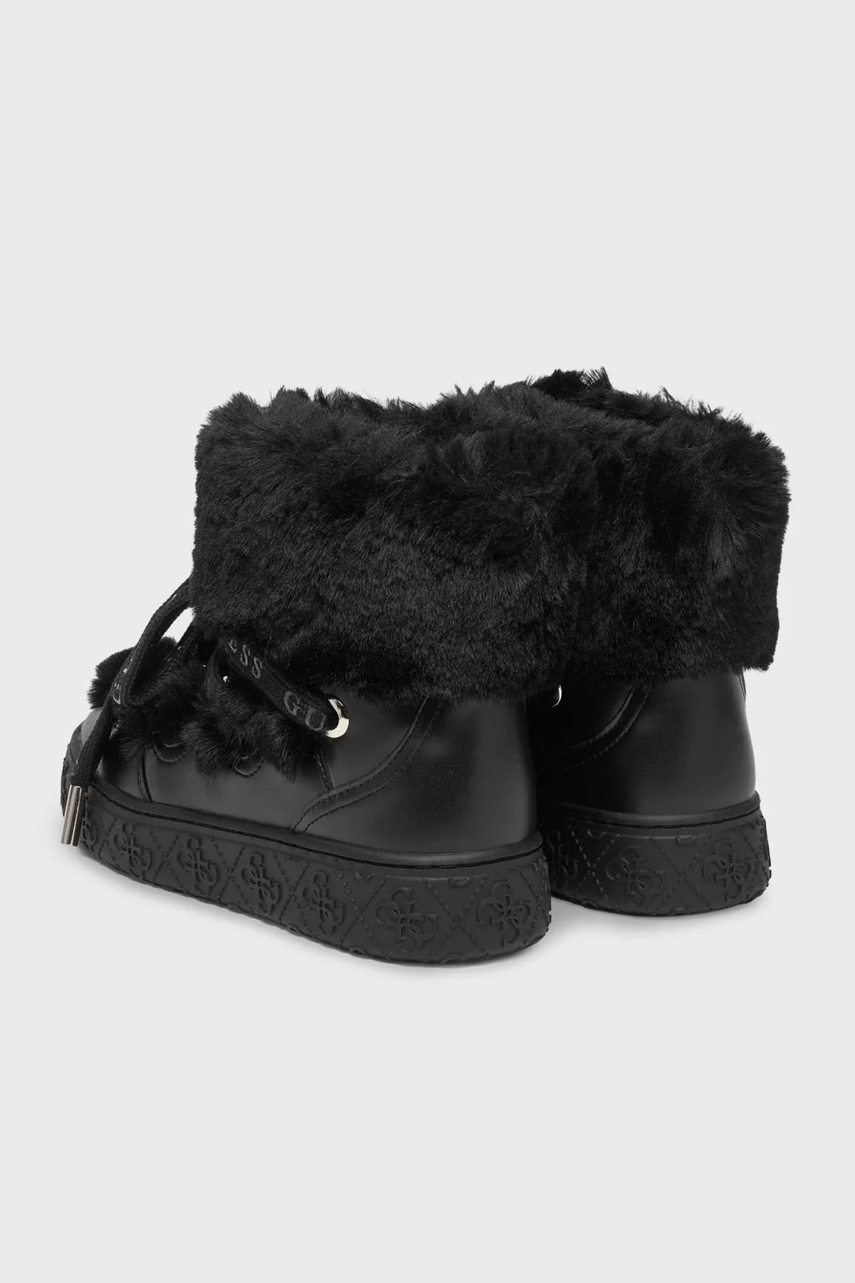 Guess Yumuşak Tüy Detaylı Kalın Tabanlı FLFUEKFUR10 Bayan Bot FLFUEK FUR10 BLACK SİYAH - 9