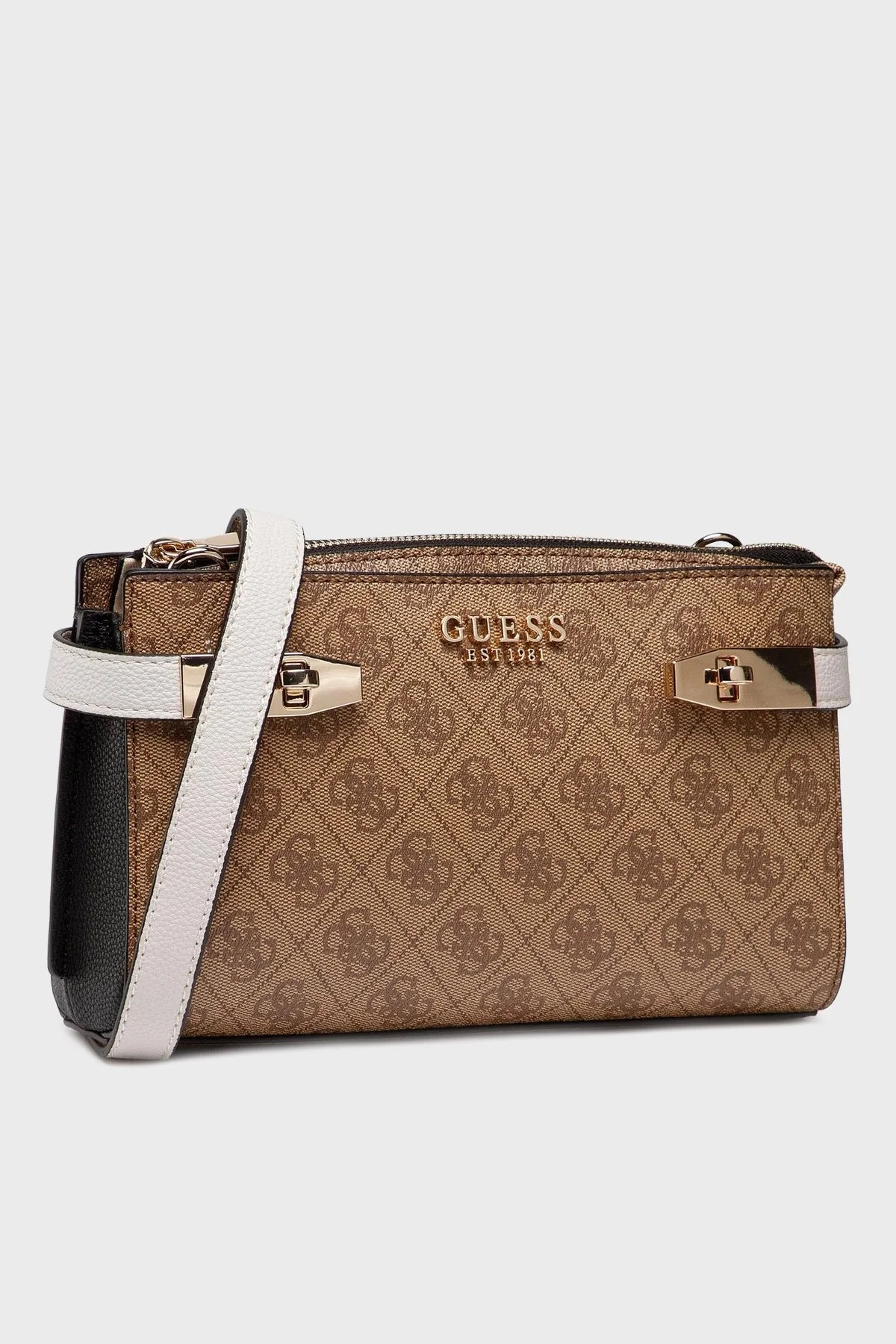 Guess Zadie Logolu Çıkarılabilir Omuz Askılı Mini Bayan Çanta HWSG8396720 LBL KAHVE - 2