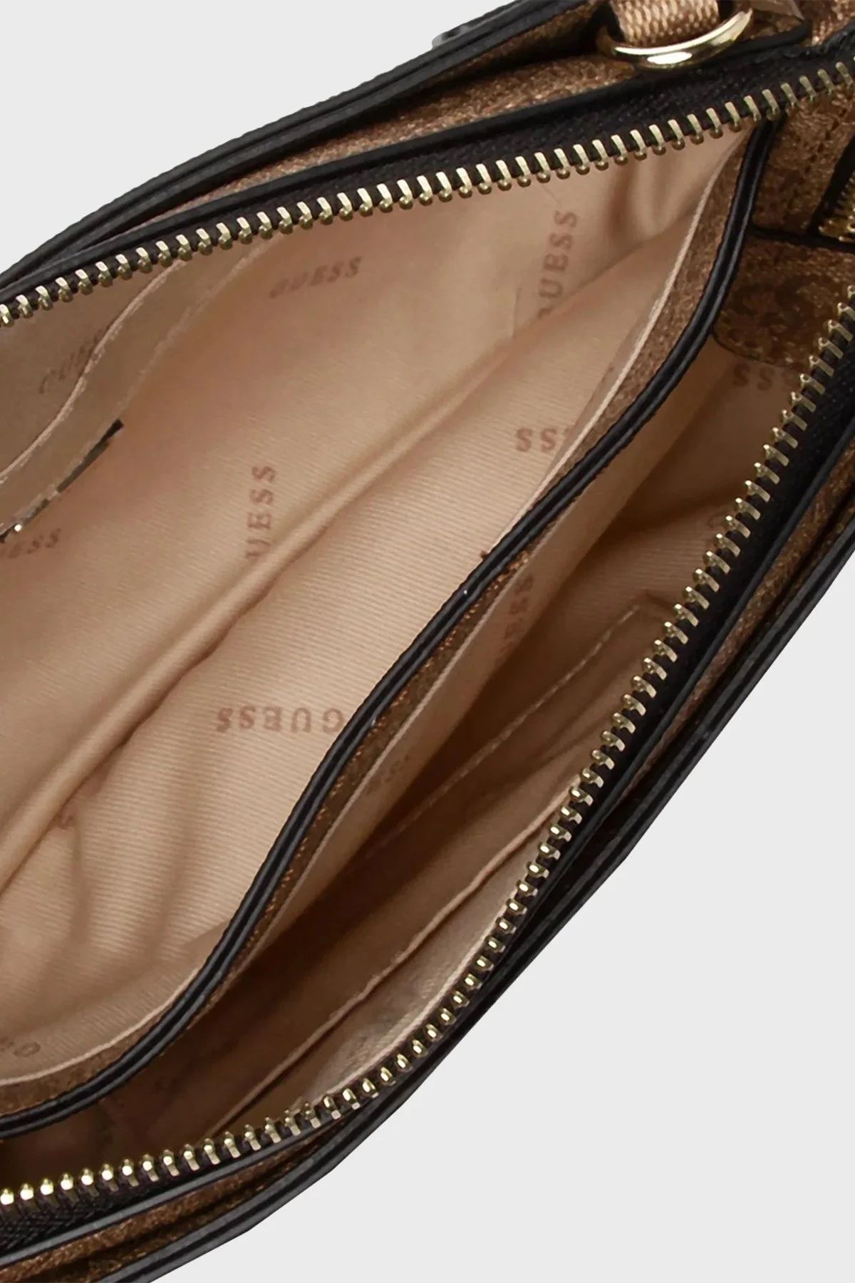 Guess Zadie Logolu Çıkarılabilir Omuz Askılı Mini Bayan Çanta HWSG8396720 LBL KAHVE - 5