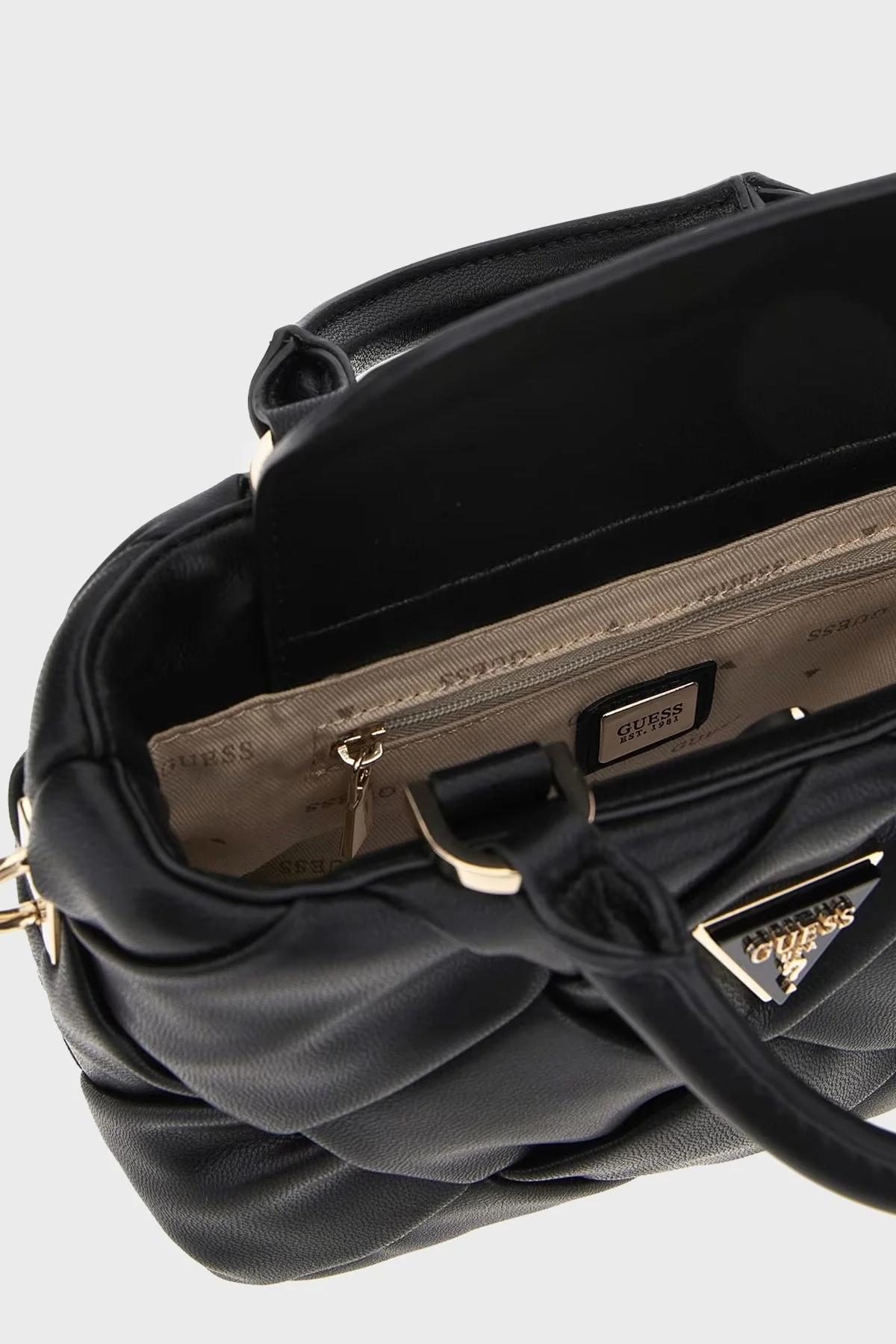 Guess Zaina Çıkarılabilir Uzatma Askılı Mini Bayan Çanta HWWG8986760 BLA SİYAH - 4