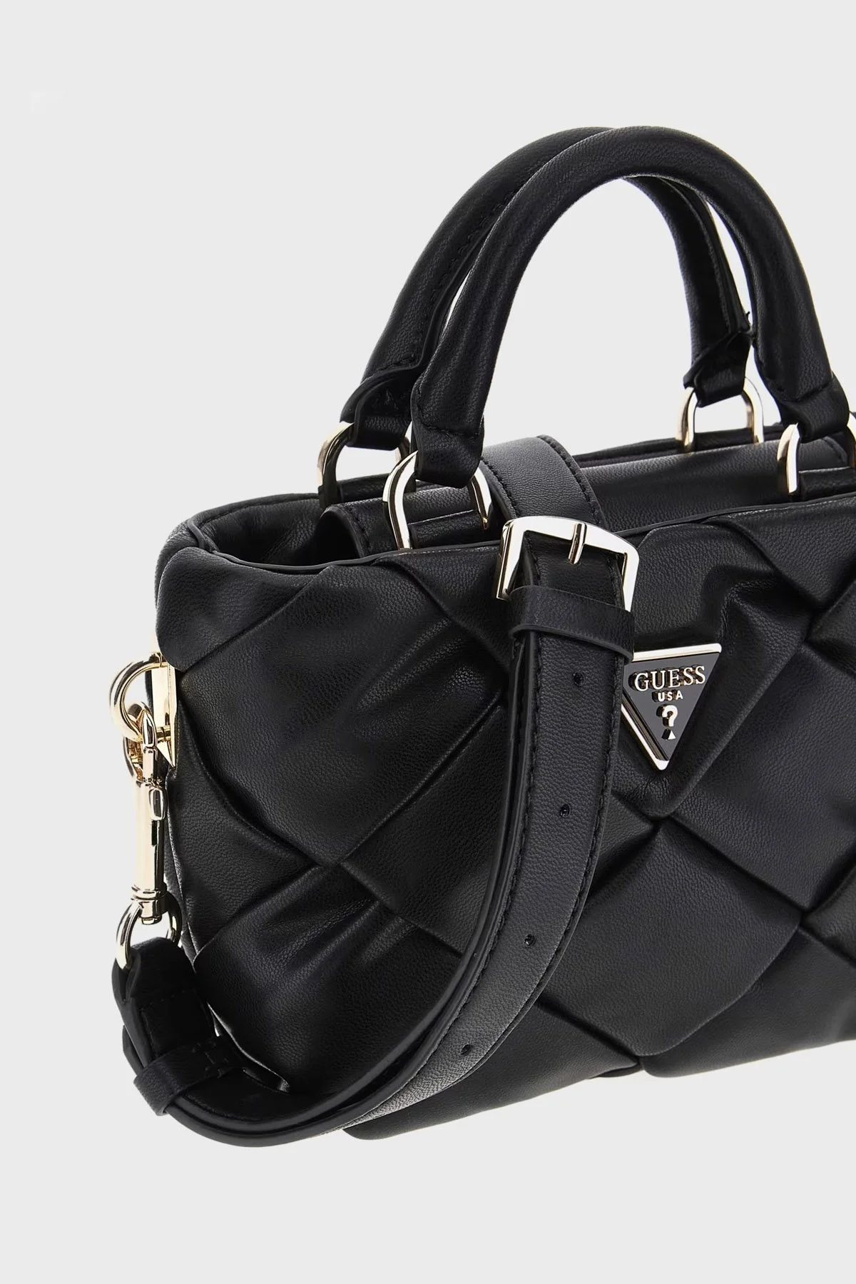 Guess Zaina Çıkarılabilir Uzatma Askılı Mini Bayan Çanta HWWG8986760 BLA SİYAH - 5