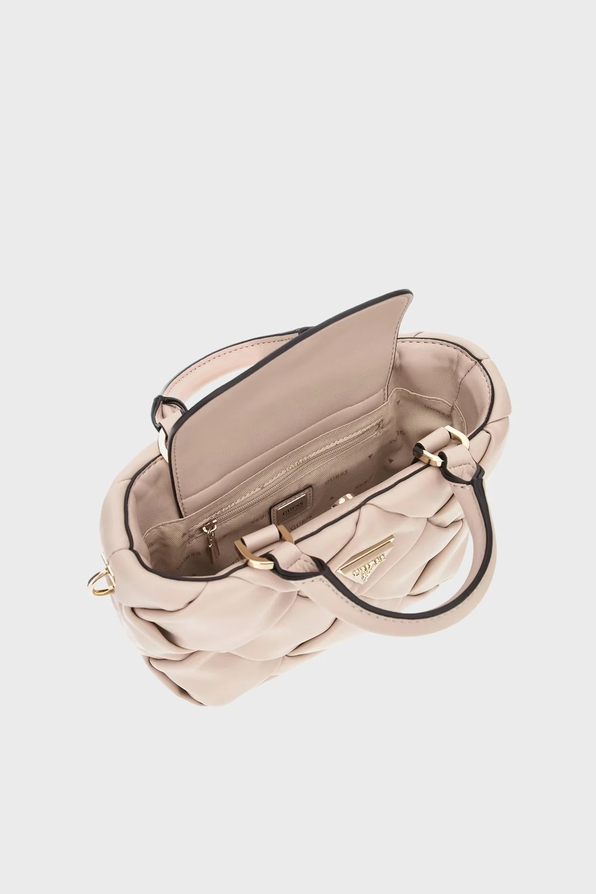 Guess Zaina Çıkarılabilir Uzatma Askılı Mini Bayan Çanta HWWG8986760 STO KREM - 5