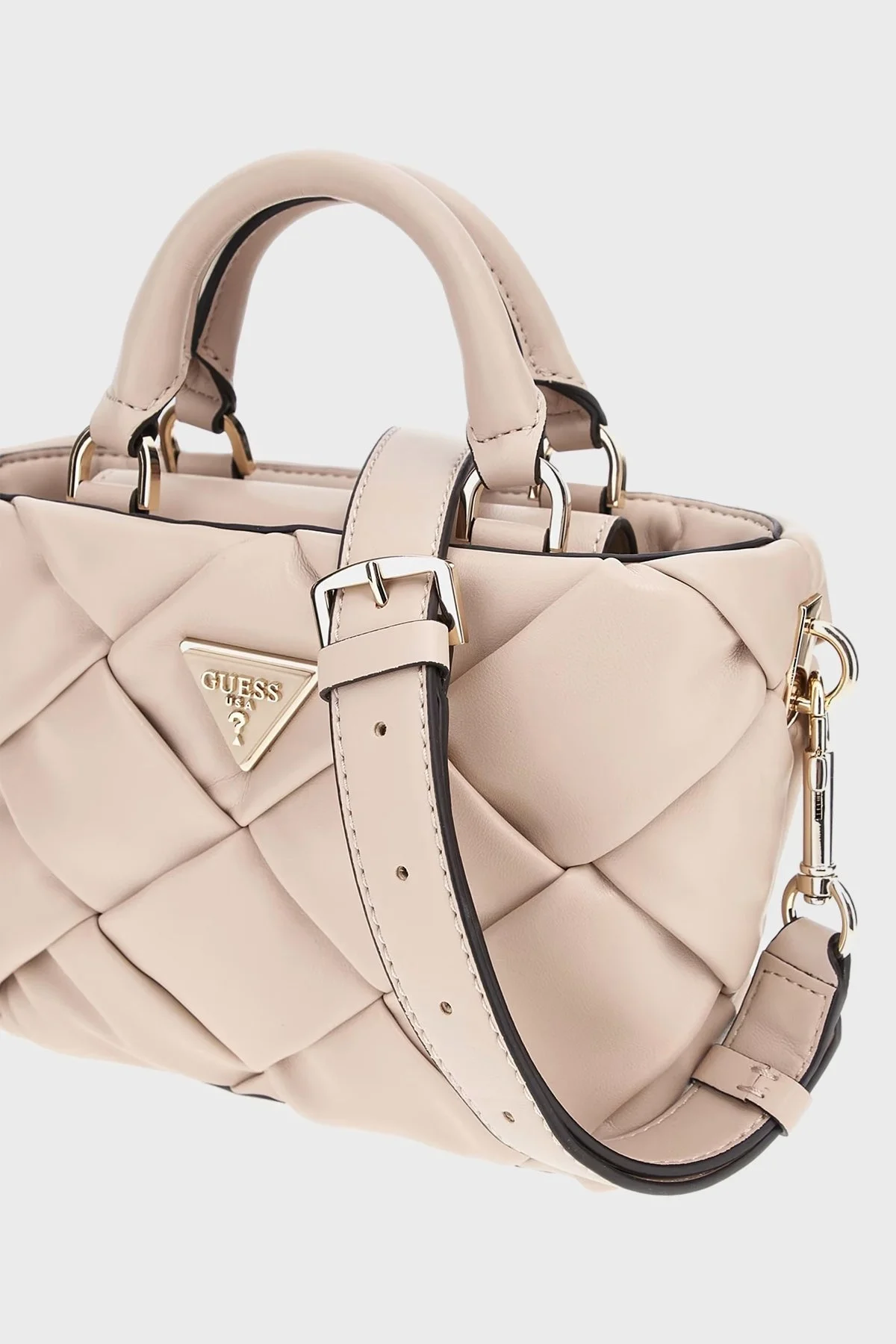 Guess Zaina Çıkarılabilir Uzatma Askılı Mini Bayan Çanta HWWG8986760 STO KREM - 6