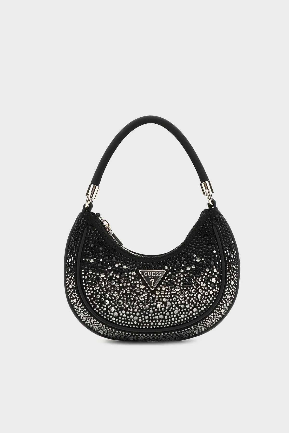Guess Zalina Logolu Taşlı Çıkarılabilir Zincir Askılı HWRO9350010 Bayan Çanta HWRO93 50010 BLA SİYAH - 1