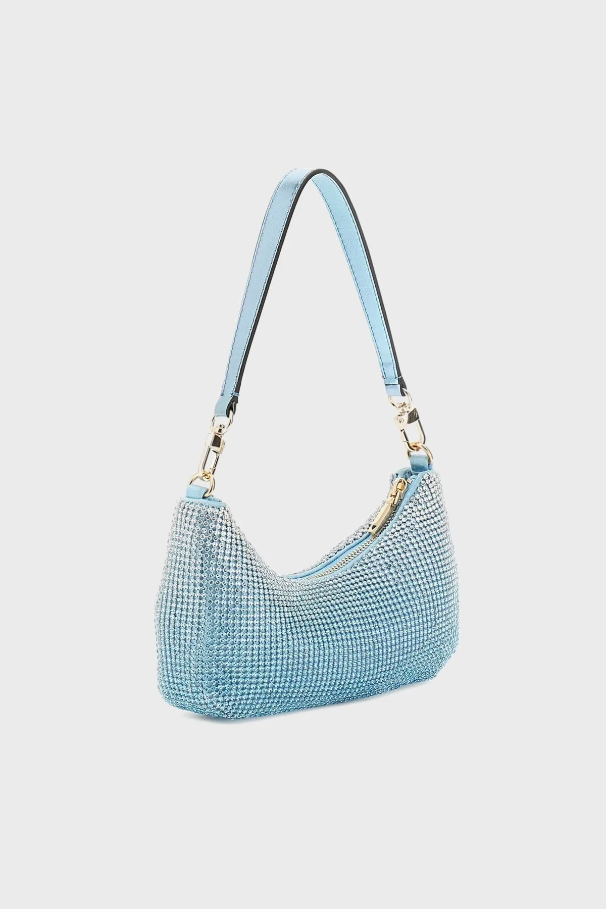 Guess Zalina Taşlı Mini Omuz Askılı HWOR9350720 Bayan Çanta HWOR93 50720 PWB MAVİ - 10