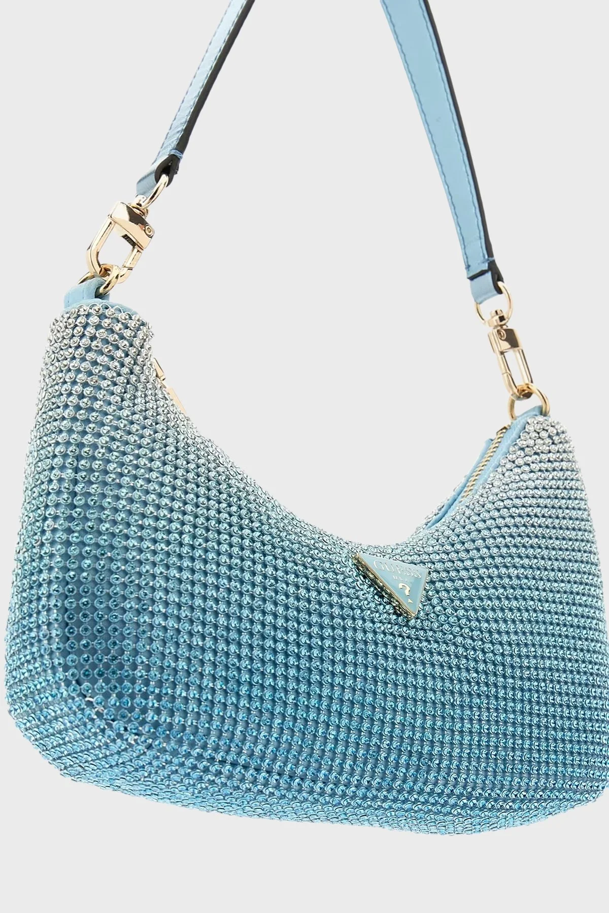 Guess Zalina Taşlı Mini Omuz Askılı HWOR9350720 Bayan Çanta HWOR93 50720 PWB MAVİ - 12