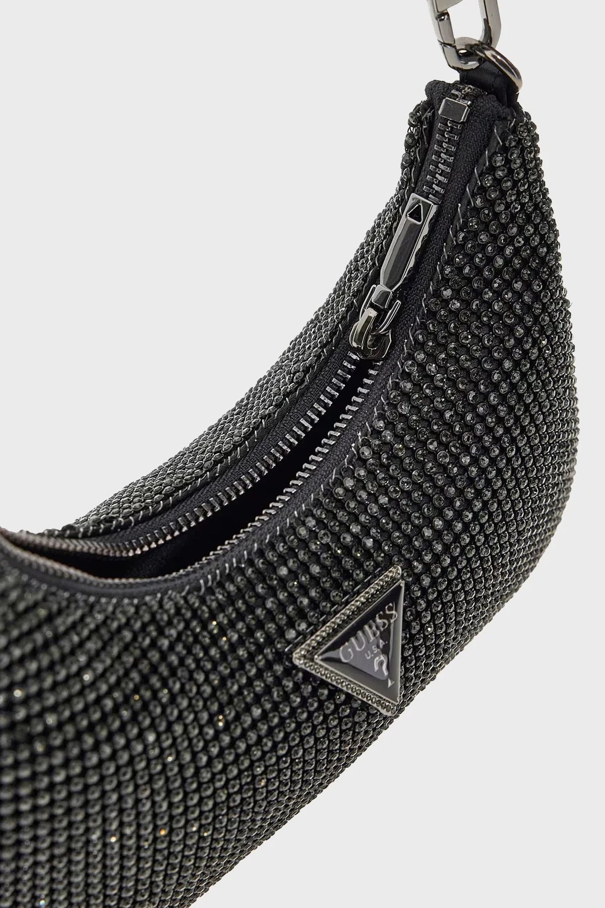 Guess Zalina Taşlı Mini Omuz Askılı HWRB9350720 Bayan Çanta HWRB93 50720 BLA SİYAH - 9