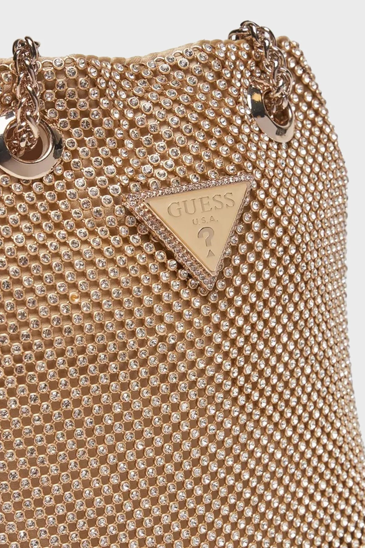 Guess Zalina Taşlı Zincir Askılı HWRP9350750 Bayan Çanta HWRP93 50750 GOL GOLD - 3