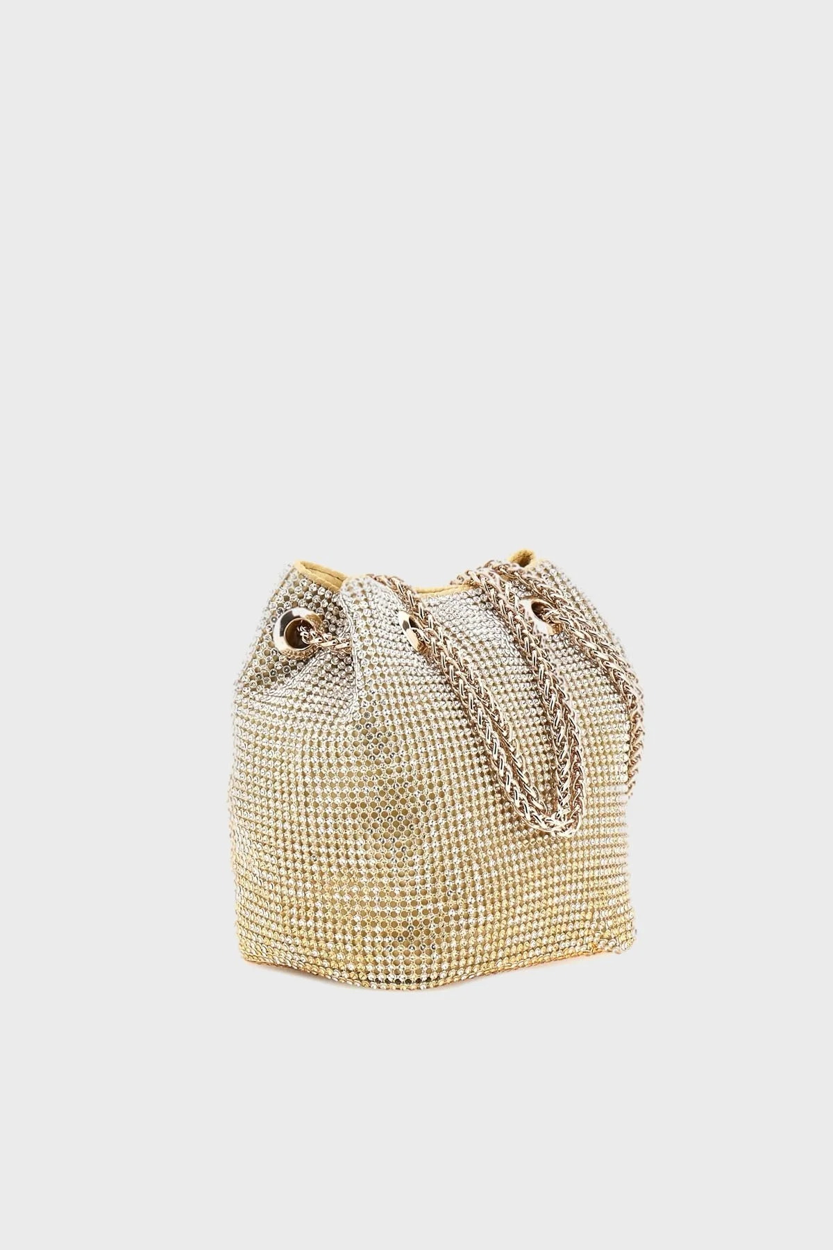 Guess Zalina Taşlı Zincir Askılı Mini HWOR9350750 Bayan Çanta HWOR93 50750 GOL GOLD - 3