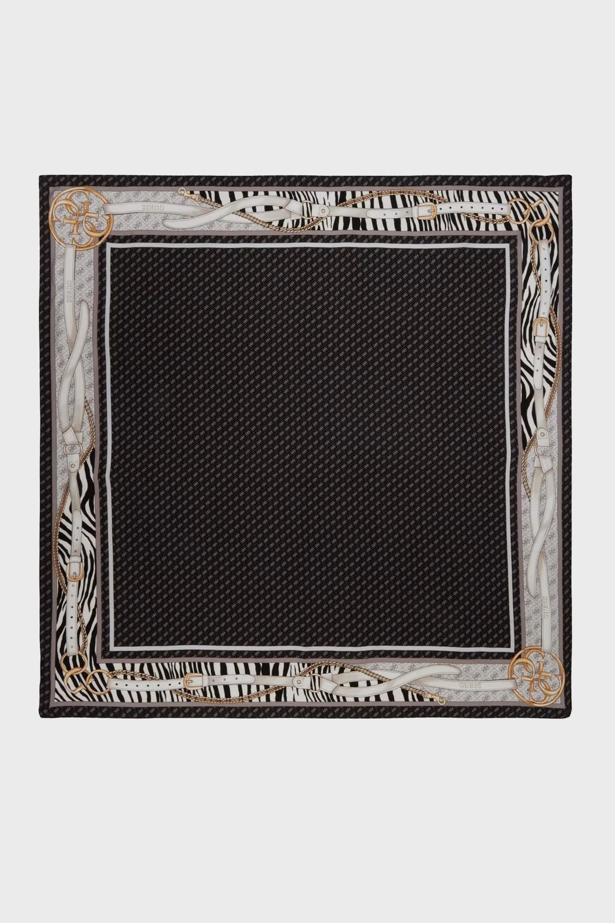 Guess Zamira 4G Logo Baskılı 130 x 130 cm AW5302SIL03 Bayan Şal AW5302 SIL03 CLO ANTRASİT - 4