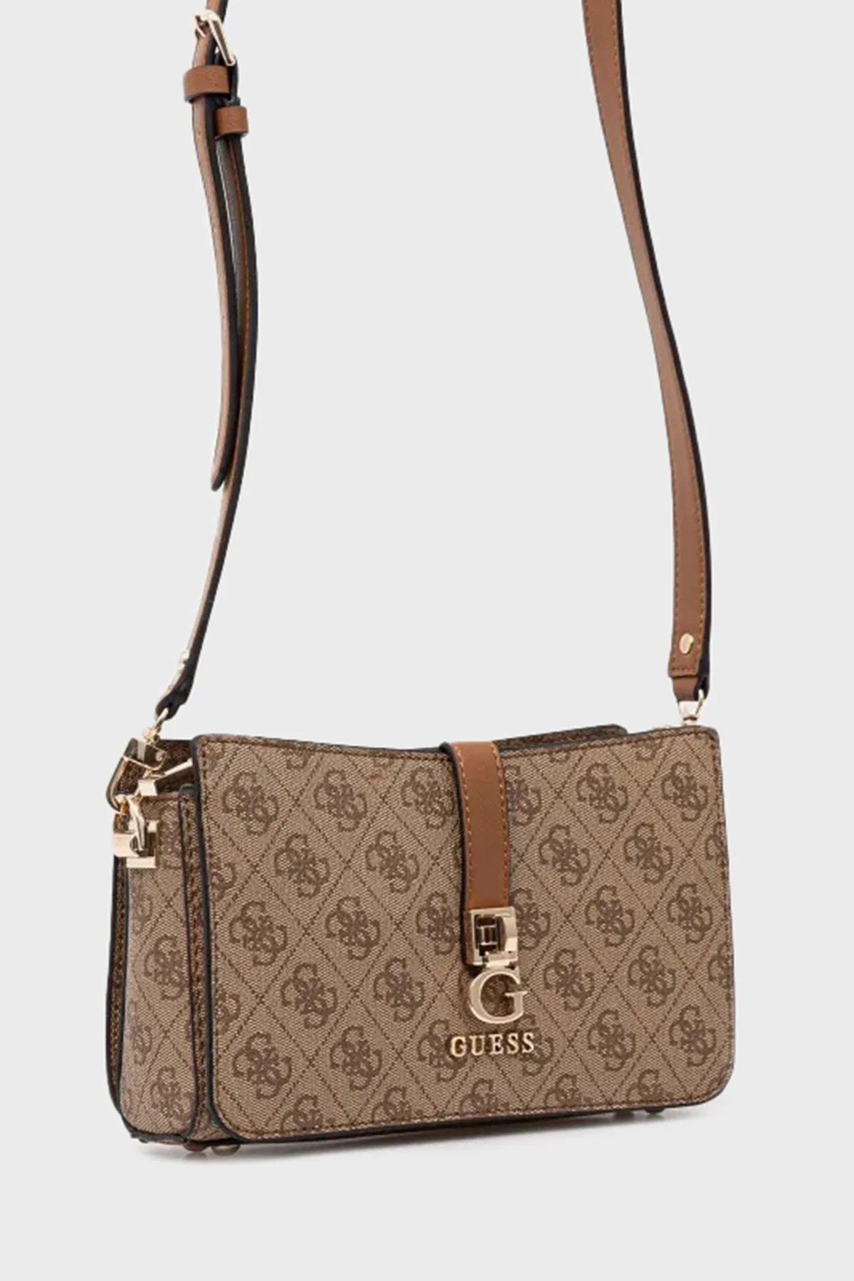 Guess Zamira 4G Logolu Çıkarılabilir Askılı HWSG9629180 Bayan Çanta HWSG96 29180 LTL KAHVE - 7