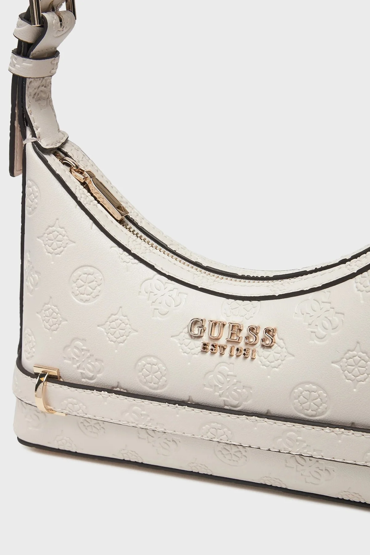 Guess Zarela Kabartmalı Logo Baskılı Ayarlanabilir Askılı HWPD9630180 Bayan Çanta HWPD96 30180 OFL BEYAZ - 10