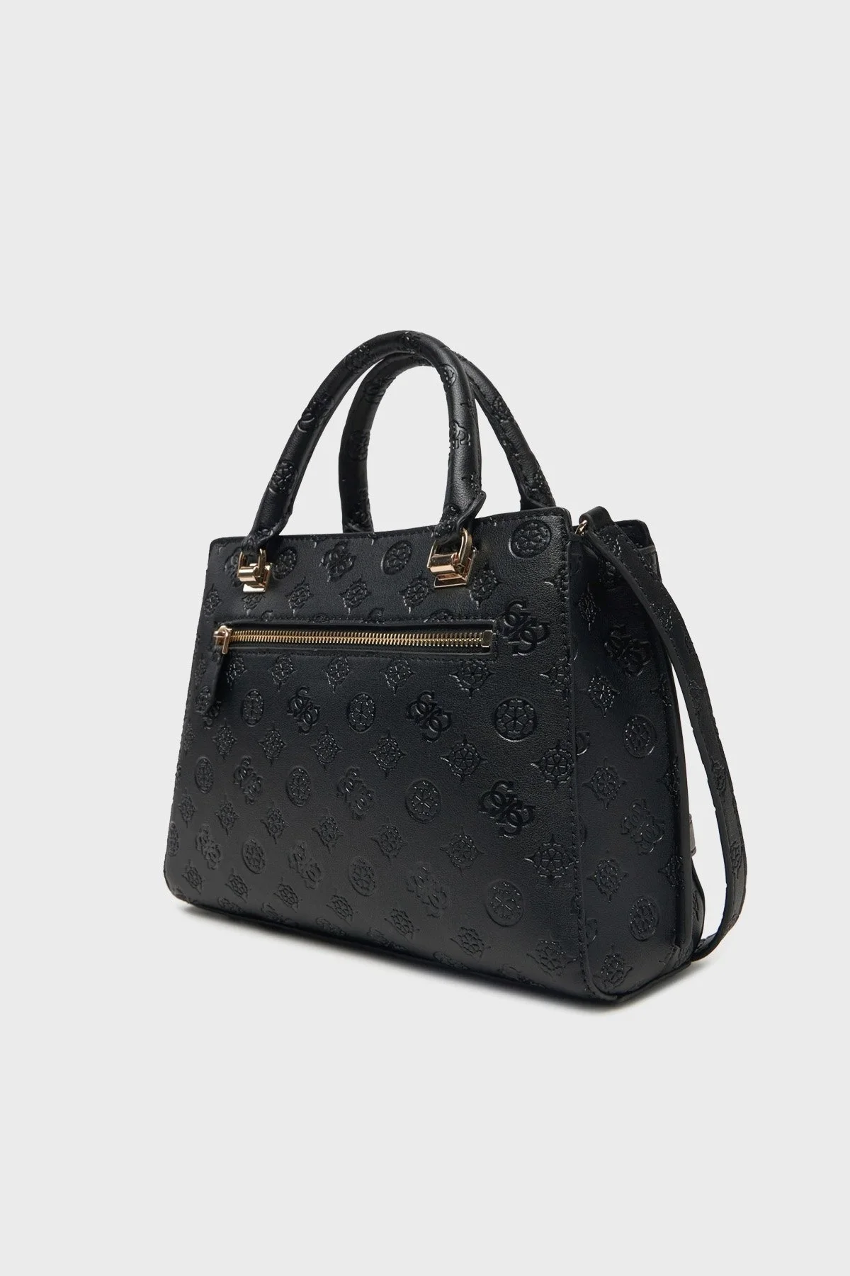 Guess Zarela Kabartmalı Logo Baskılı Çıkarılabilir Askılı HWPD9630060 Bayan Çanta HWPD96 30060 BLO SİYAH - 8