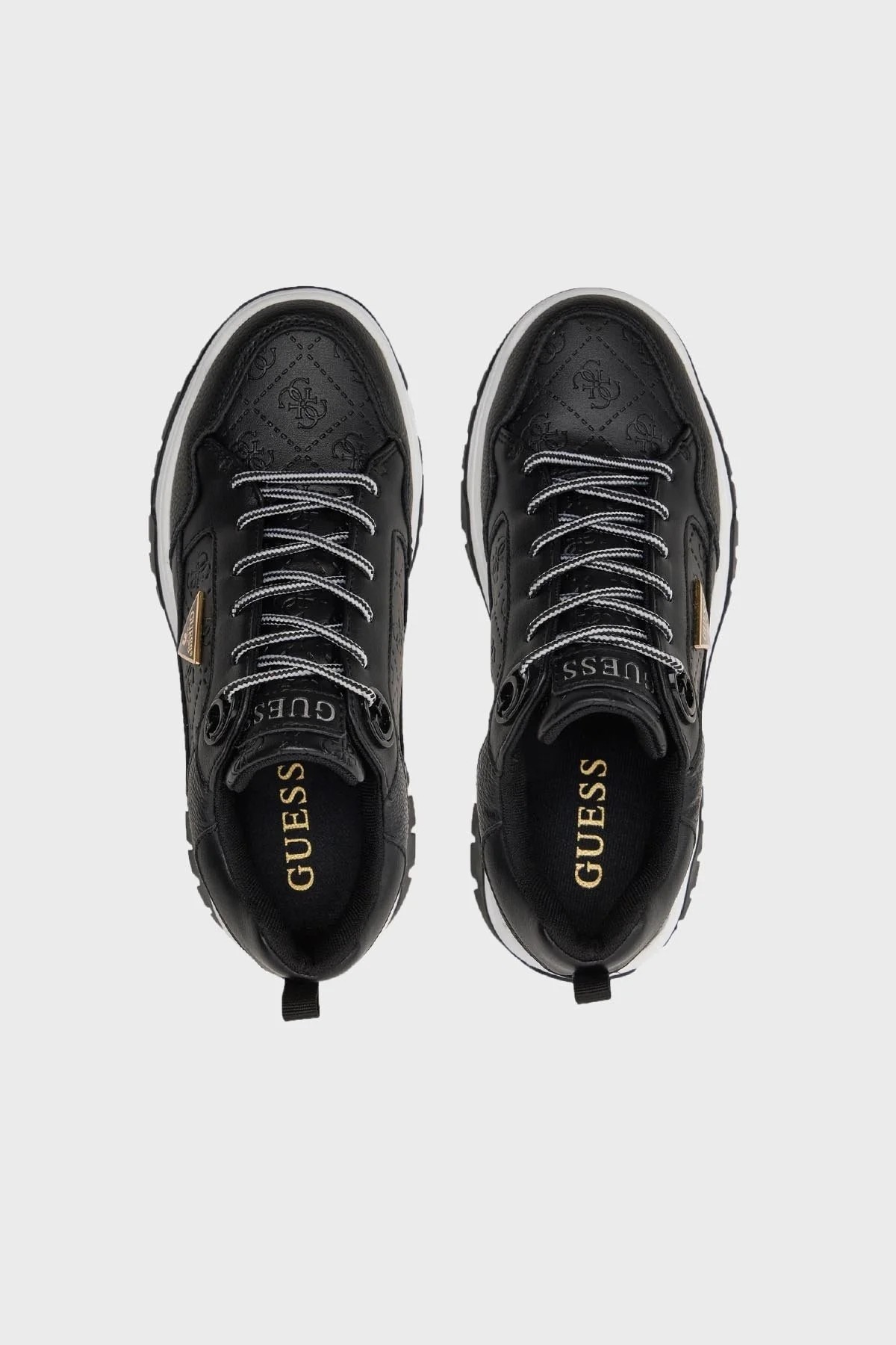 Guess Zaylin Logolu Kalın Tabanlı Sneaker FLJZAYFAL12 Bayan Ayakkabı FLJZAY FAL12 BLACK SİYAH - 5