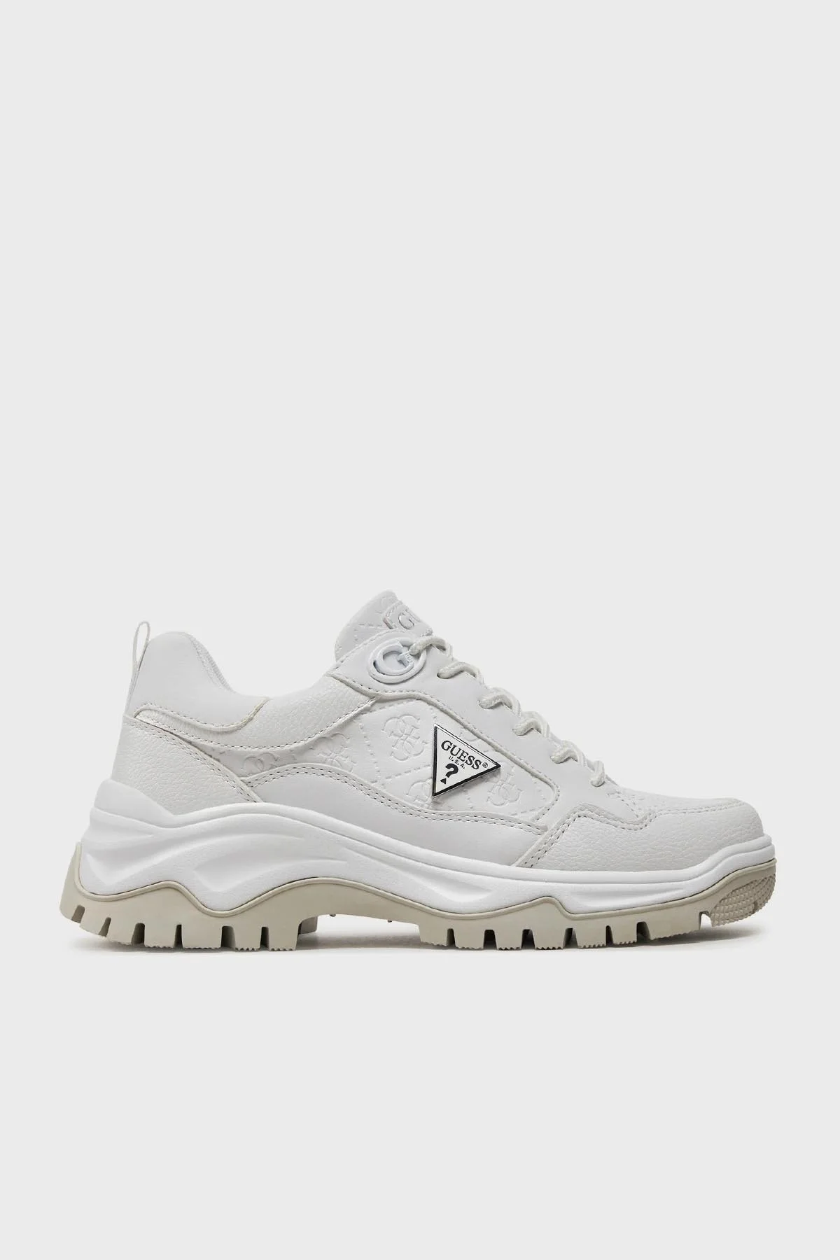 Guess Zaylin Logolu Kalın Tabanlı Sneaker FLJZAYFAL12 Bayan Ayakkabı FLJZAY FAL12 WHITE BEYAZ - 1