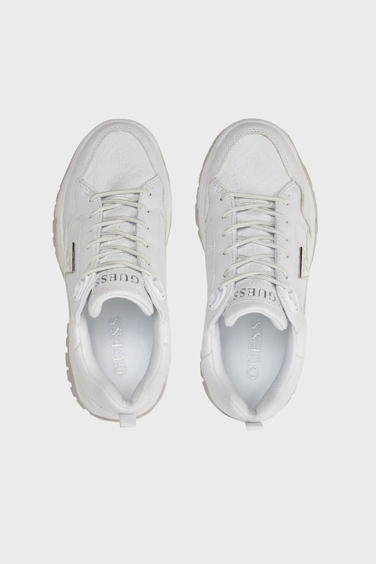 Guess Zaylin Logolu Kalın Tabanlı Sneaker FLJZAYFAL12 Bayan Ayakkabı FLJZAY FAL12 WHITE BEYAZ - 5