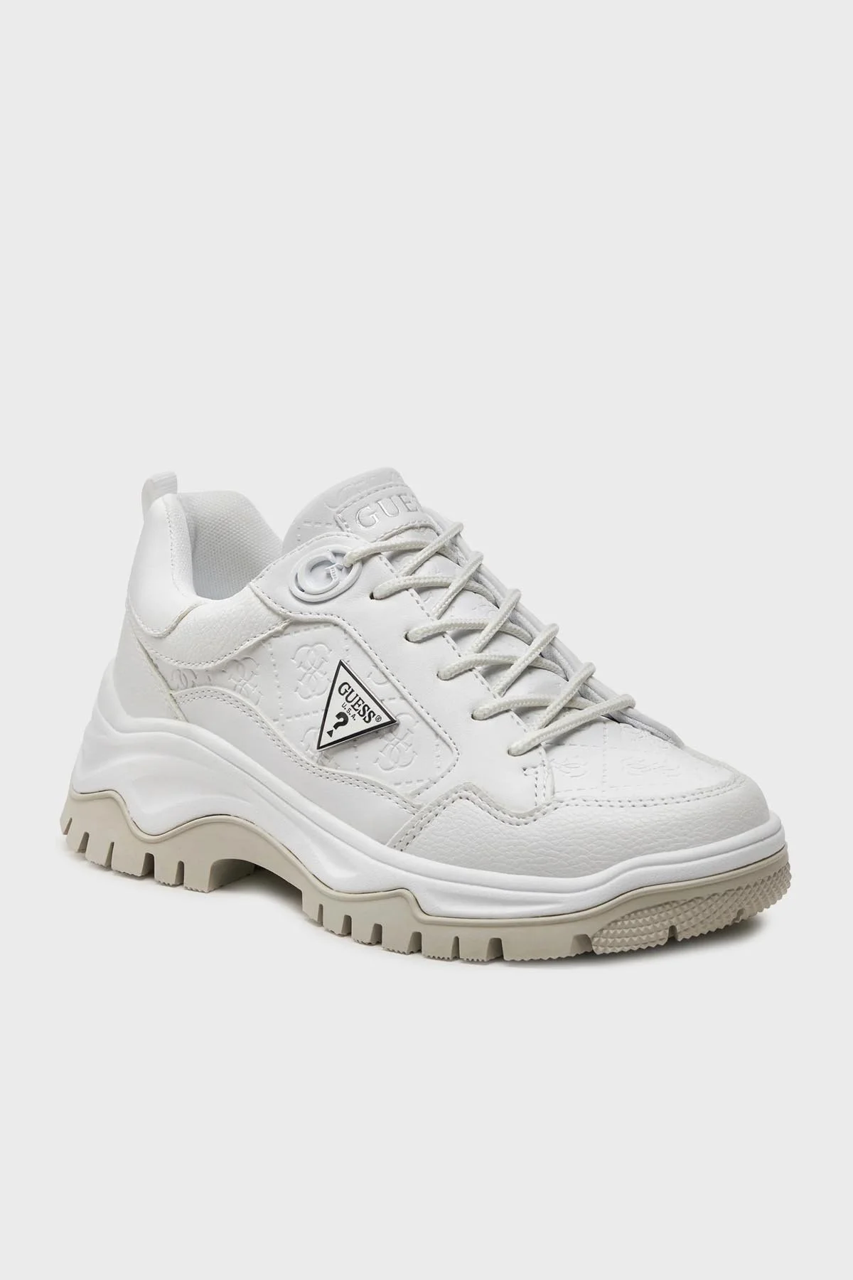 Guess Zaylin Logolu Kalın Tabanlı Sneaker FLJZAYFAL12 Bayan Ayakkabı FLJZAY FAL12 WHITE BEYAZ - 6