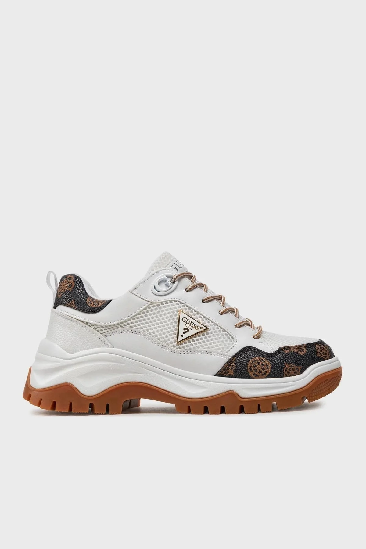 Guess Zaylin2 Logolu Kalın Tabanı Sneaker FLJZY2FAL12WHIBR Bayan Ayakkabı FLJZY2 FAL12 WHIBR BEYAZ-KAHVE - 1
