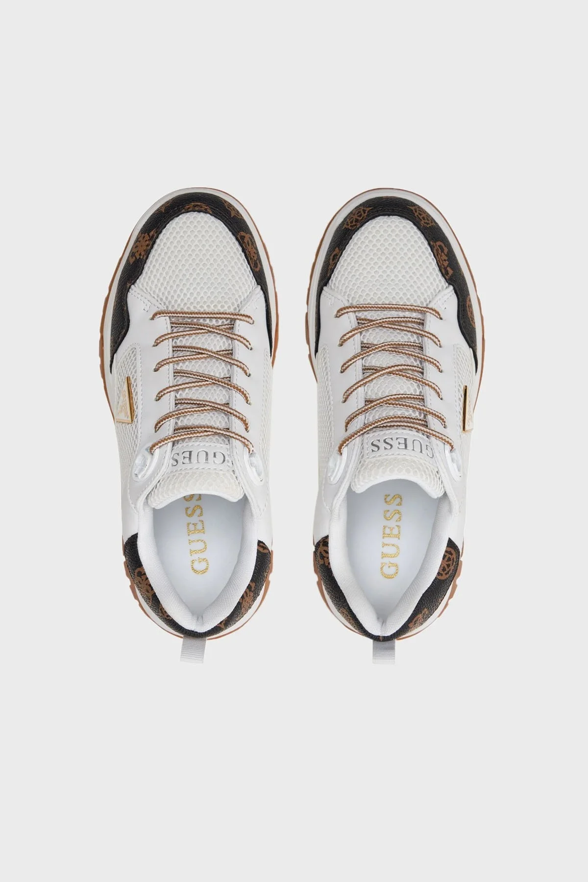Guess Zaylin2 Logolu Kalın Tabanı Sneaker FLJZY2FAL12WHIBR Bayan Ayakkabı FLJZY2 FAL12 WHIBR BEYAZ-KAHVE - 5
