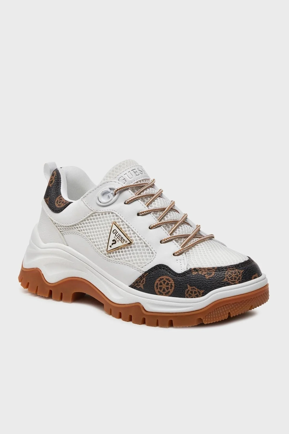 Guess Zaylin2 Logolu Kalın Tabanı Sneaker FLJZY2FAL12WHIBR Bayan Ayakkabı FLJZY2 FAL12 WHIBR BEYAZ-KAHVE - 6