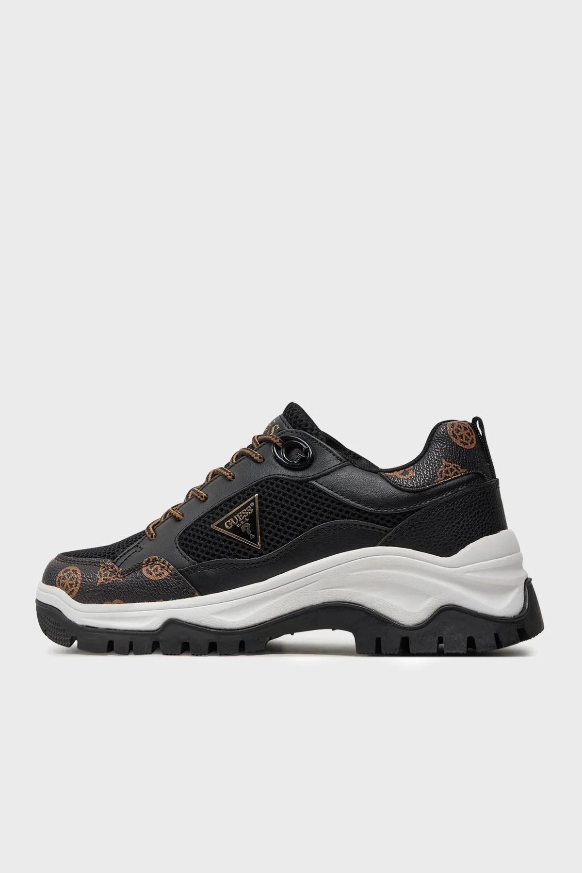 Guess Zaylin2 Logolu Kalın Tabanlı Sneaker FLJZY2FAL12 Bayan Ayakkabı FLJZY2 FAL12 BLKBR SİYAH-KAHVE - 2