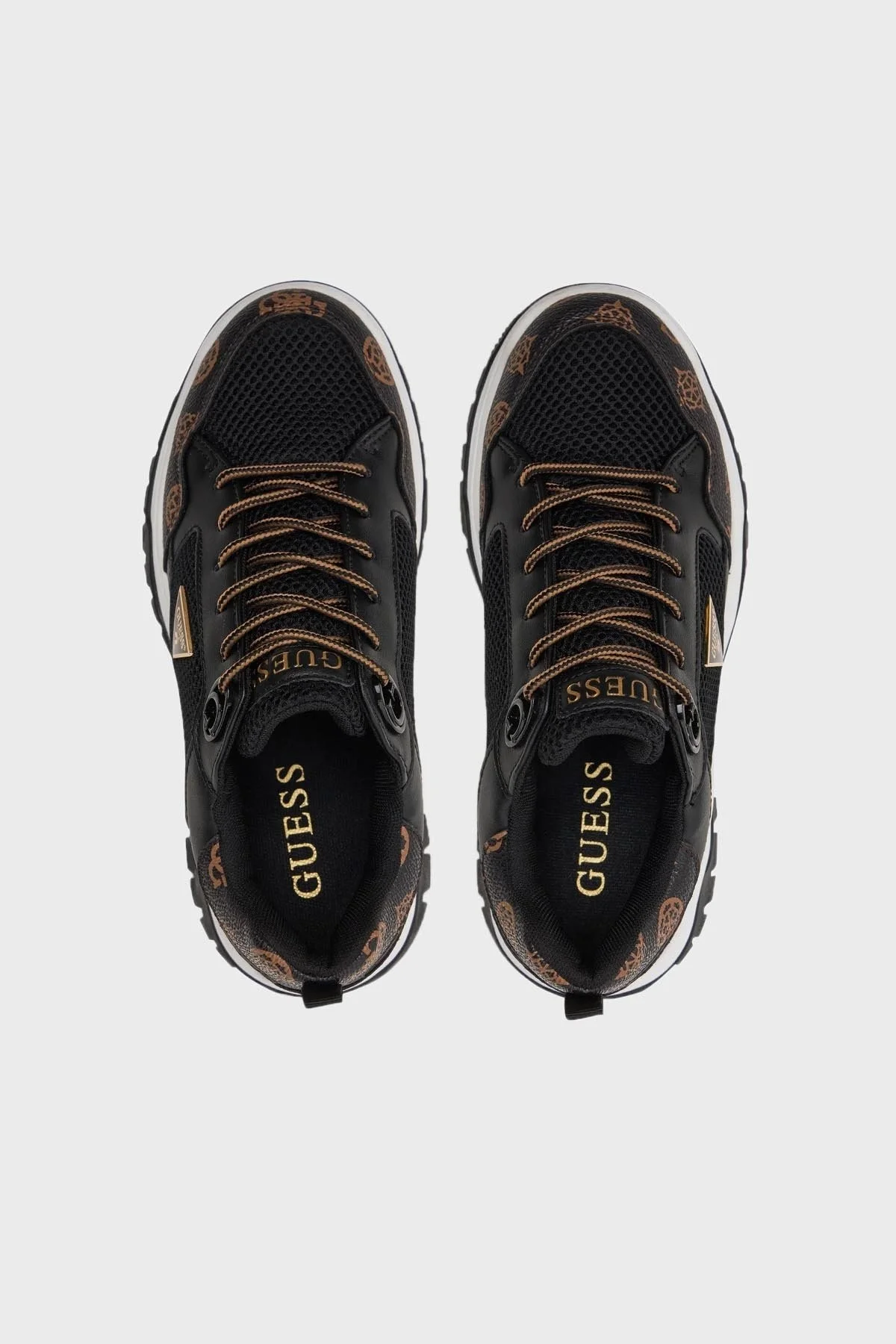 Guess Zaylin2 Logolu Kalın Tabanlı Sneaker FLJZY2FAL12 Bayan Ayakkabı FLJZY2 FAL12 BLKBR SİYAH-KAHVE - 5