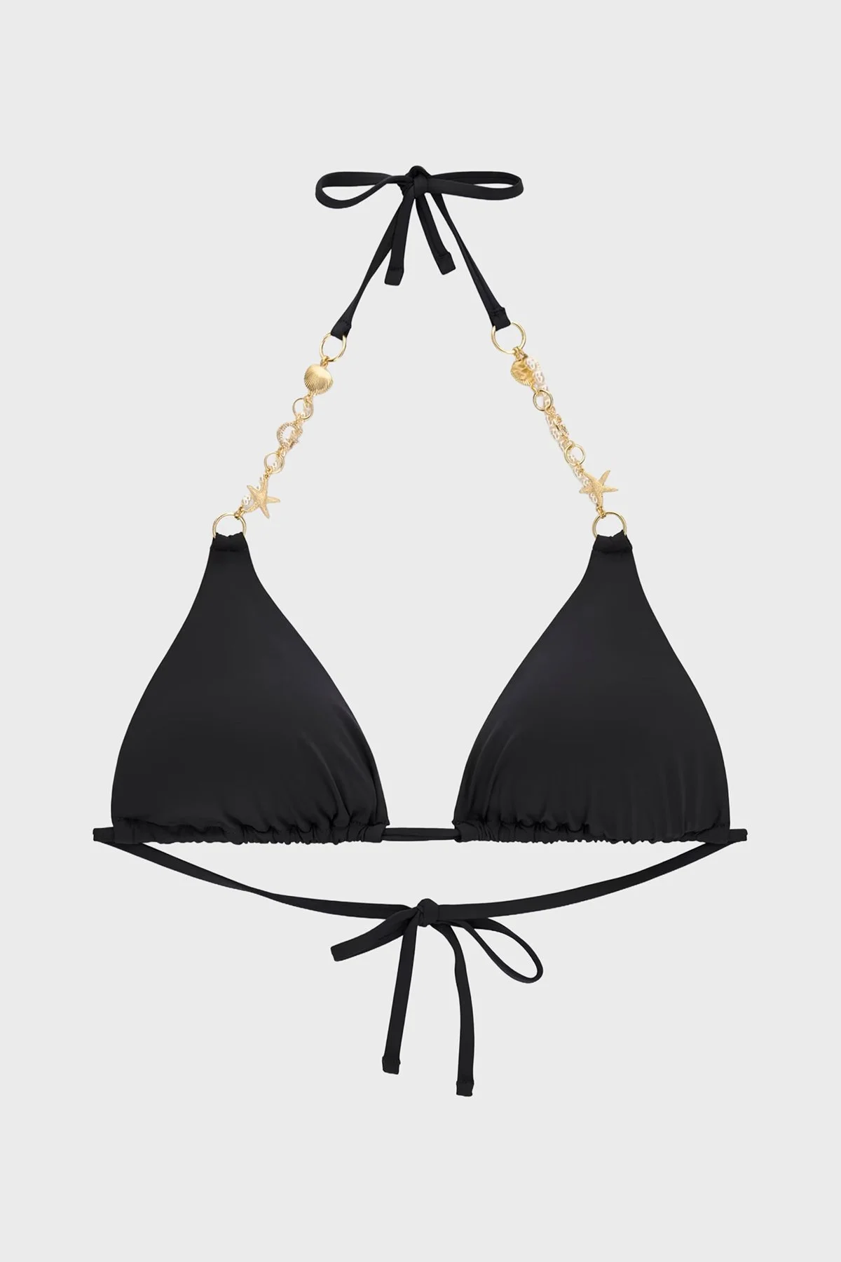 Guess Zincirli Üçgen Bikini Üst E6GJ00KF412 Kadın Bikini Üstü E6GJ00 KF412 JBLK SİYAH - 5