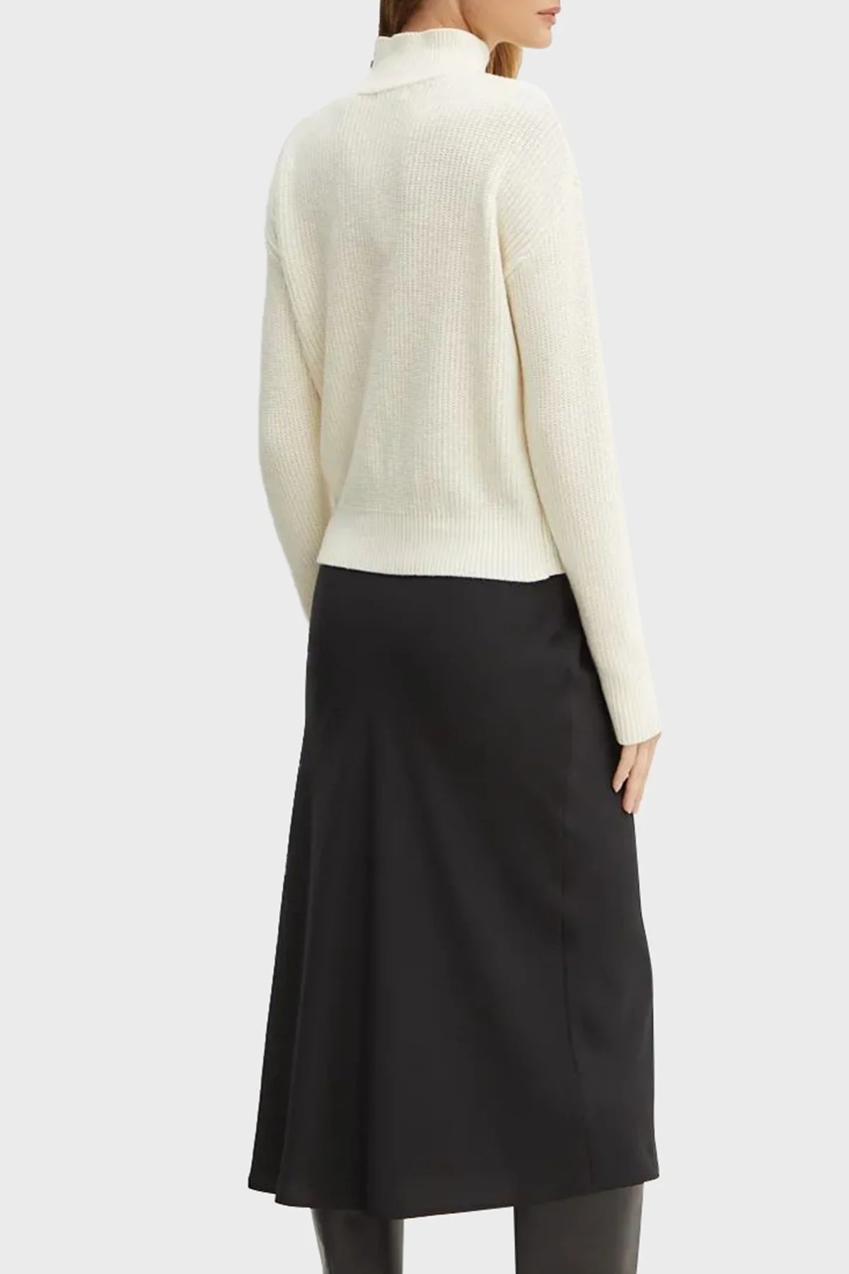 Guess Zylee Yün Karışımlı Regular Fit Balıkçı Yaka W4BR39Z2WX0 Bayan Kazak W4BR39 Z2WX0 G012 EKRU - 3