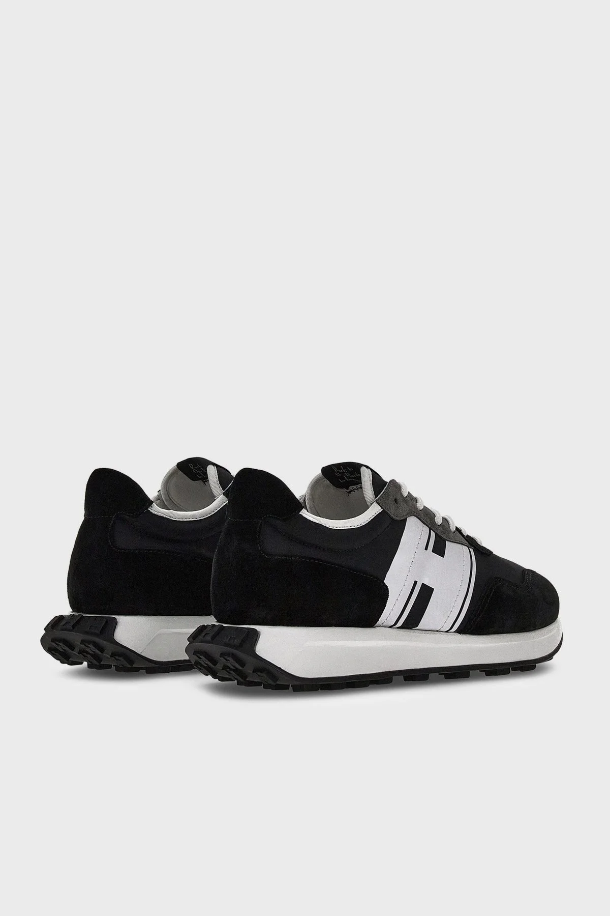 Hogan Hakiki Deri Süet Sneaker Erkek Ayakkabı HXM6010EG01N3K175E SİYAH-BEYAZ - 4