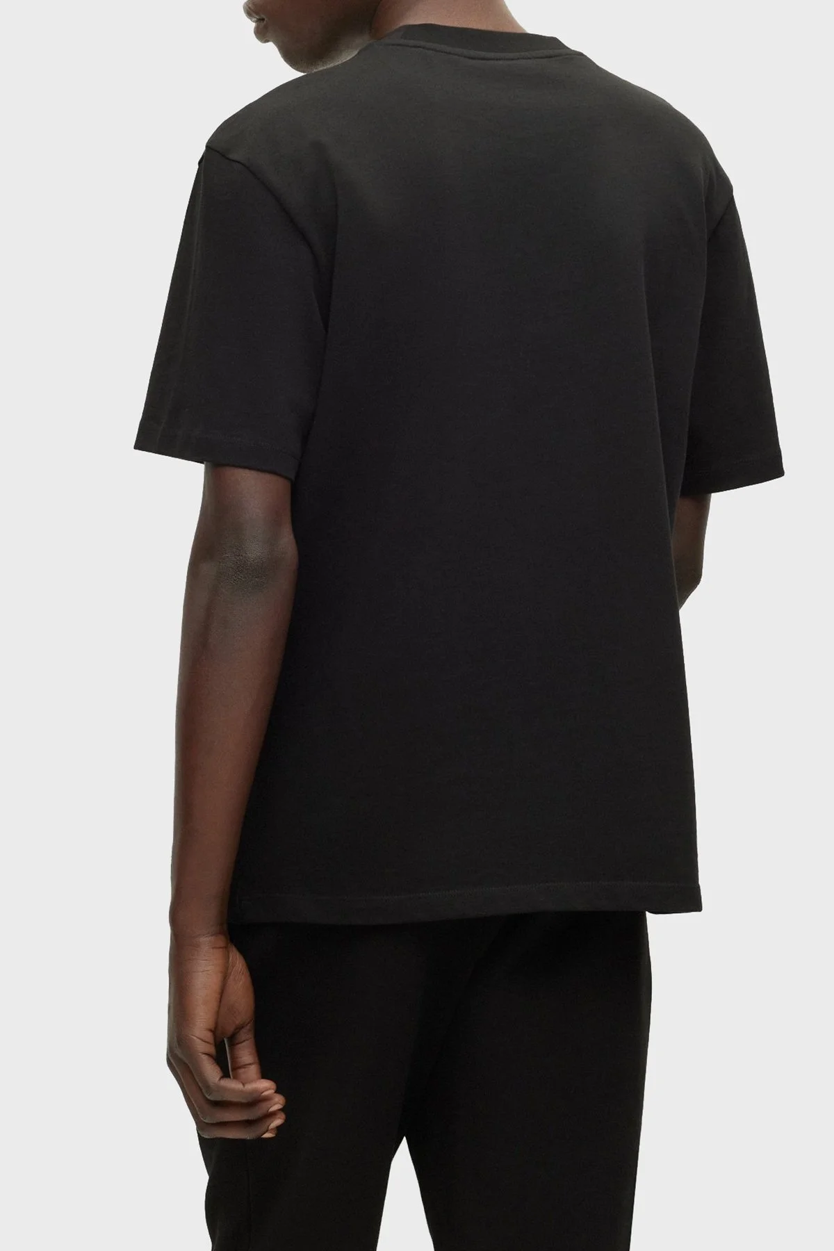 Hugo % 100 Pamuk Bisiklet Yaka Relaxed Fit Erkek T Shirt 50488330 001 SİYAH - 2