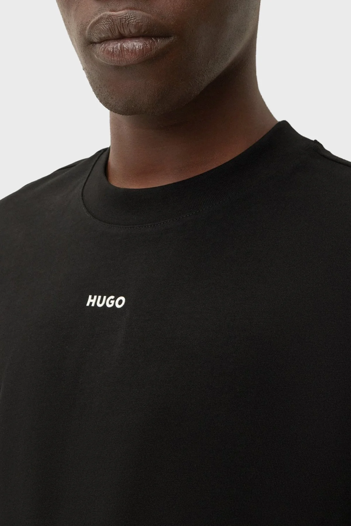 Hugo % 100 Pamuk Bisiklet Yaka Relaxed Fit Erkek T Shirt 50488330 001 SİYAH - 4