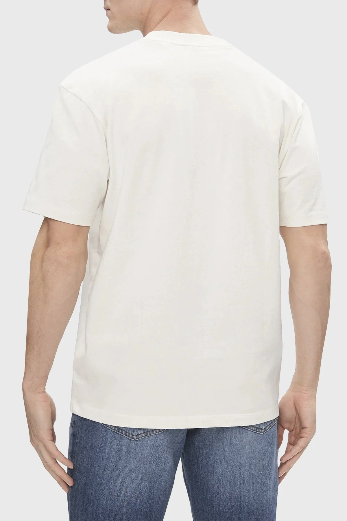 Hugo % 100 Pamuk Bisiklet Yaka Relaxed Fit Erkek T Shirt 50488330 121 BEYAZ - 3