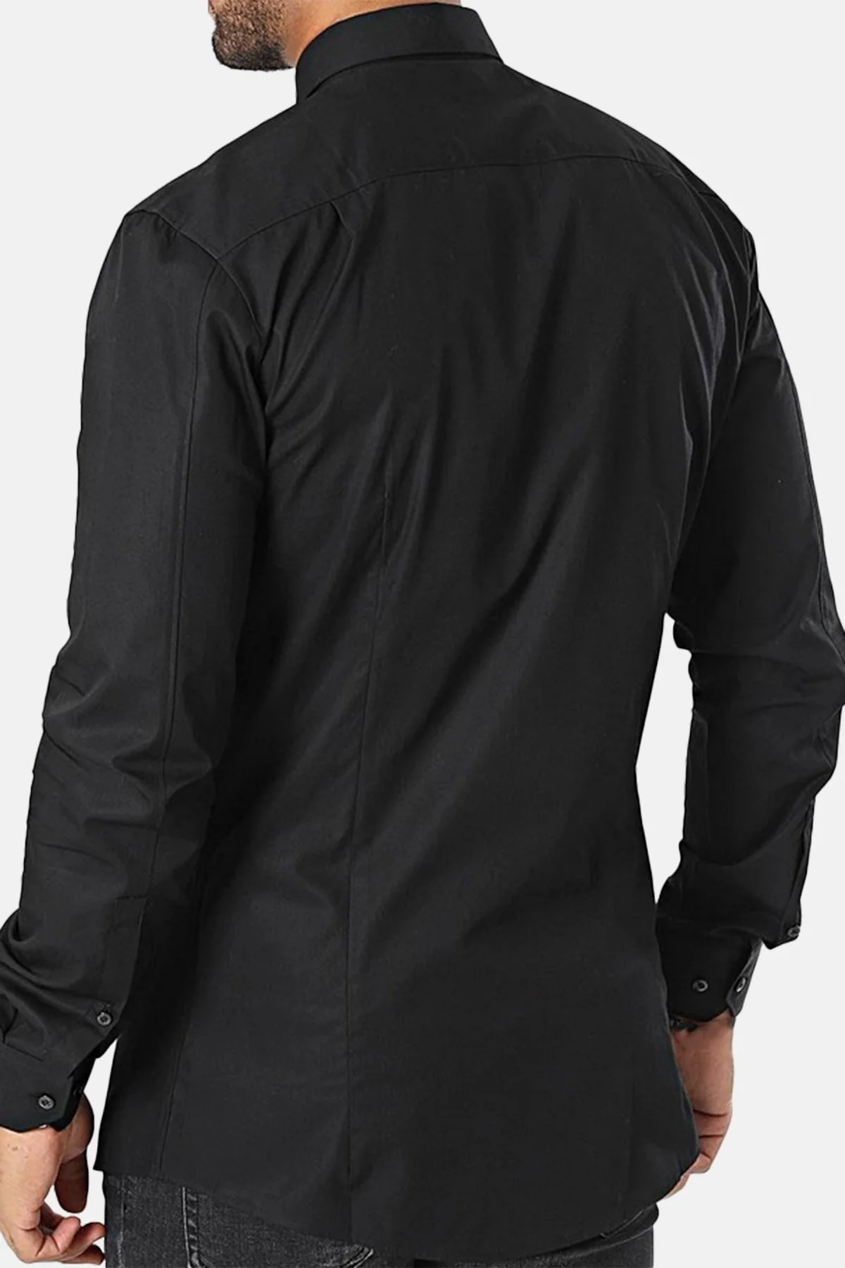 Hugo % 100 Pamuk Ekstra Slim Fit Kolay Ütülenen Pamuklu Poplin Erkek Gömlek 50495087 001 SİYAH - 2