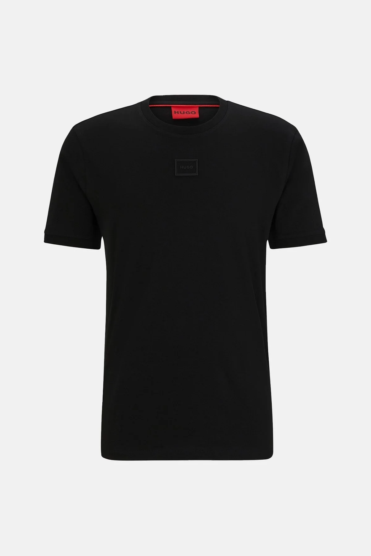 Hugo % 100 Pamuk Jarse Bisiklet Yaka Logolu Regular Fit Erkek T Shirt 50495635 001 SİYAH - 5