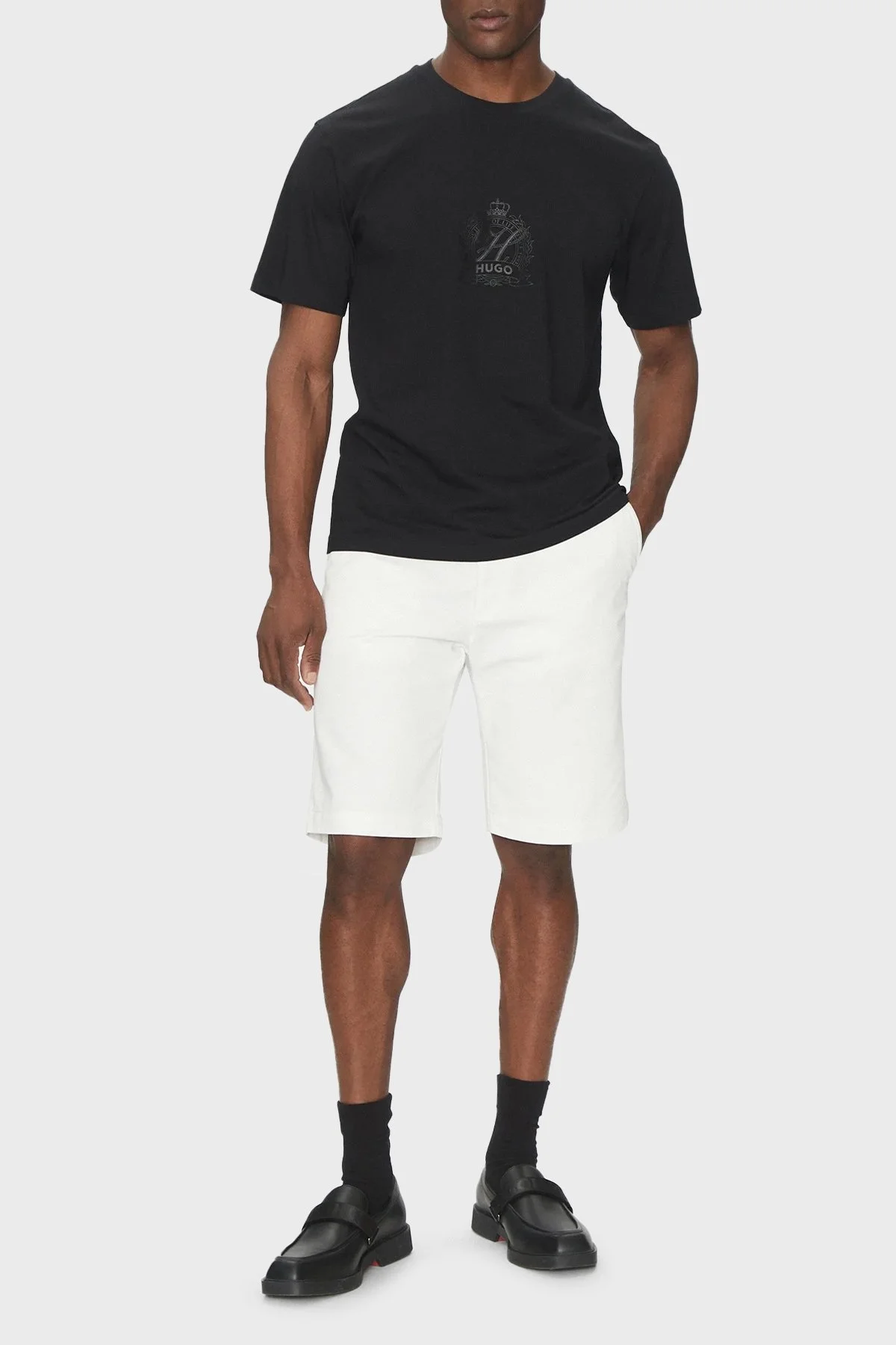 Hugo % 100 Pamuk Logolu Regular Fit Bisiklet Yaka Erkek T Shirt 50538246 001 SİYAH - 2