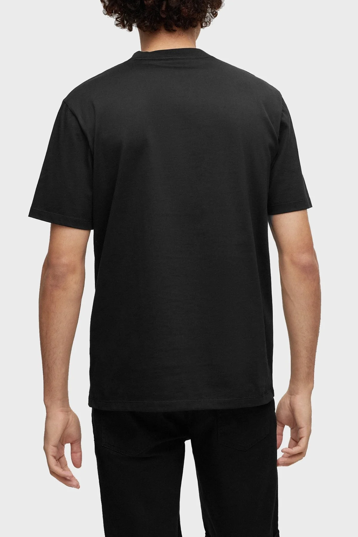 Hugo % 100 Pamuk Regular Fit Bisiklet Yaka Erkek T Shirt 50491811 001 SİYAH - 3