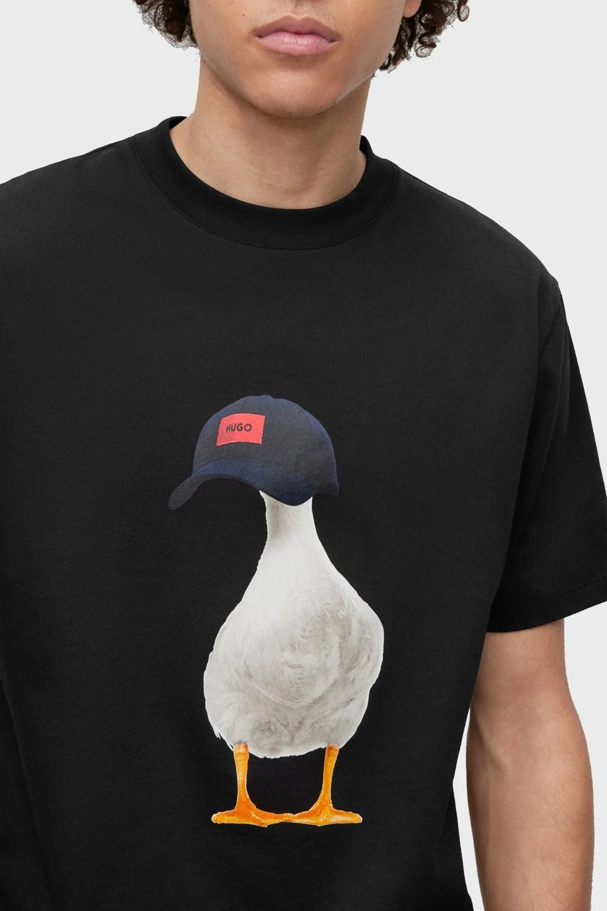 Hugo % 100 Pamuk Regular Fit Bisiklet Yaka Erkek T Shirt 50491811 001 SİYAH - 4