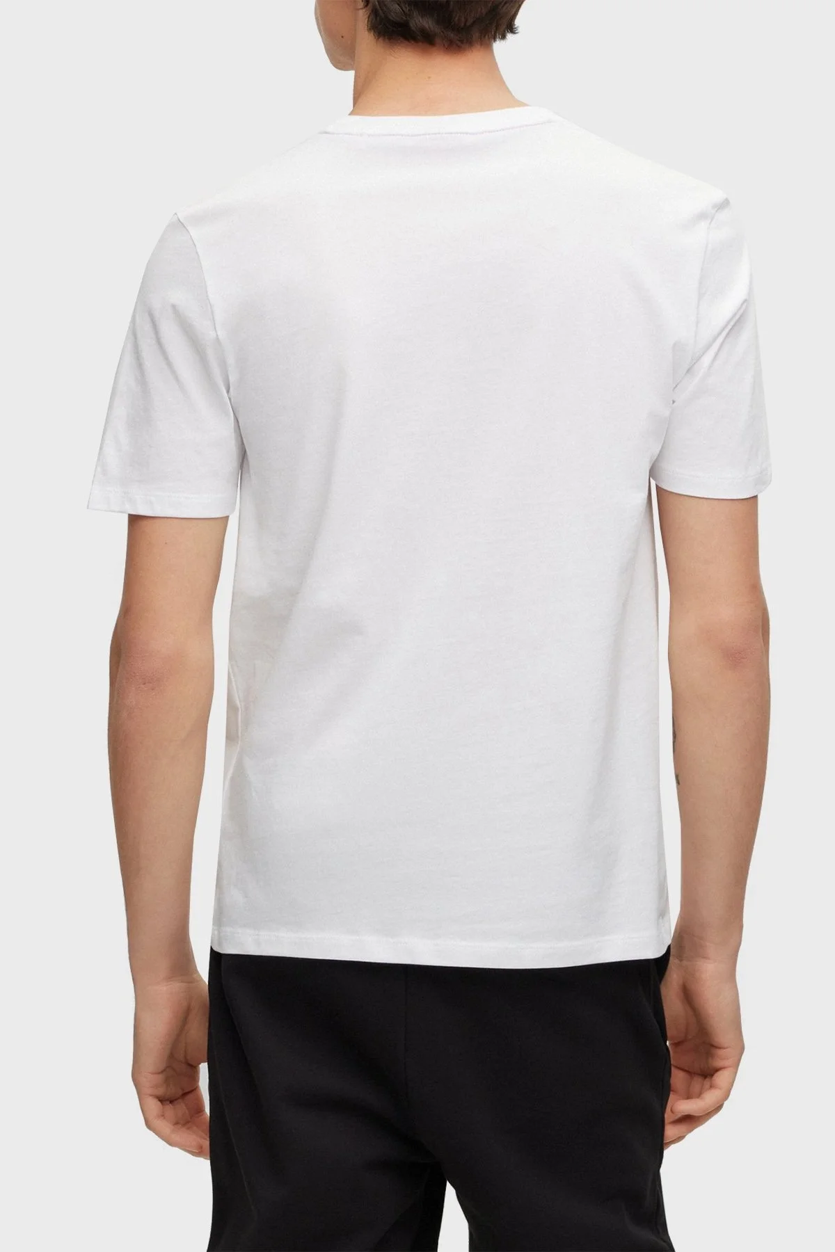 Hugo % 100 Pamuk Regular Fit Bisiklet Yaka Erkek T Shirt 50493021 100 BEYAZ - 2