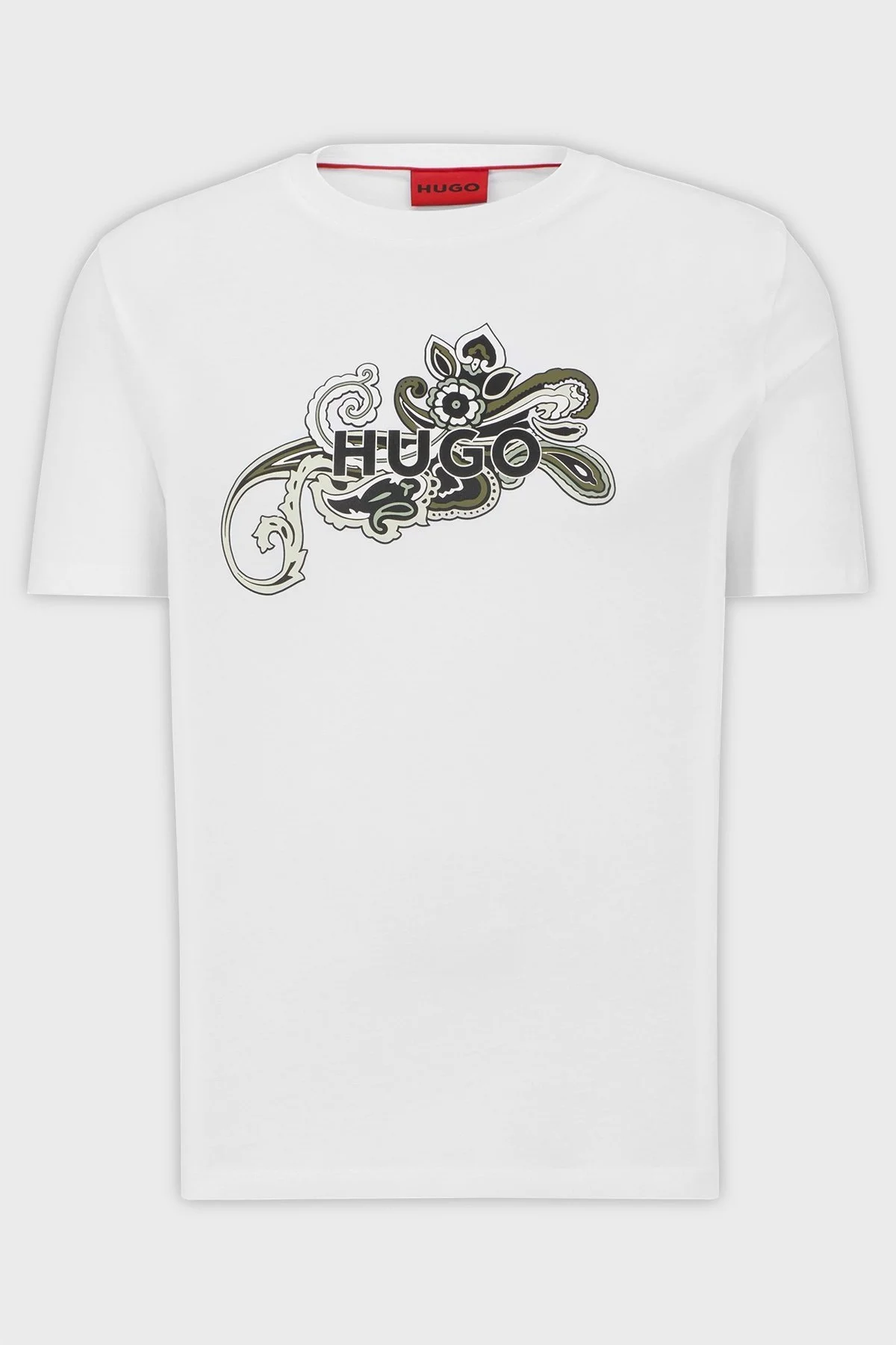 Hugo % 100 Pamuk Regular Fit Bisiklet Yaka Erkek T Shirt 50493021 100 BEYAZ - 5