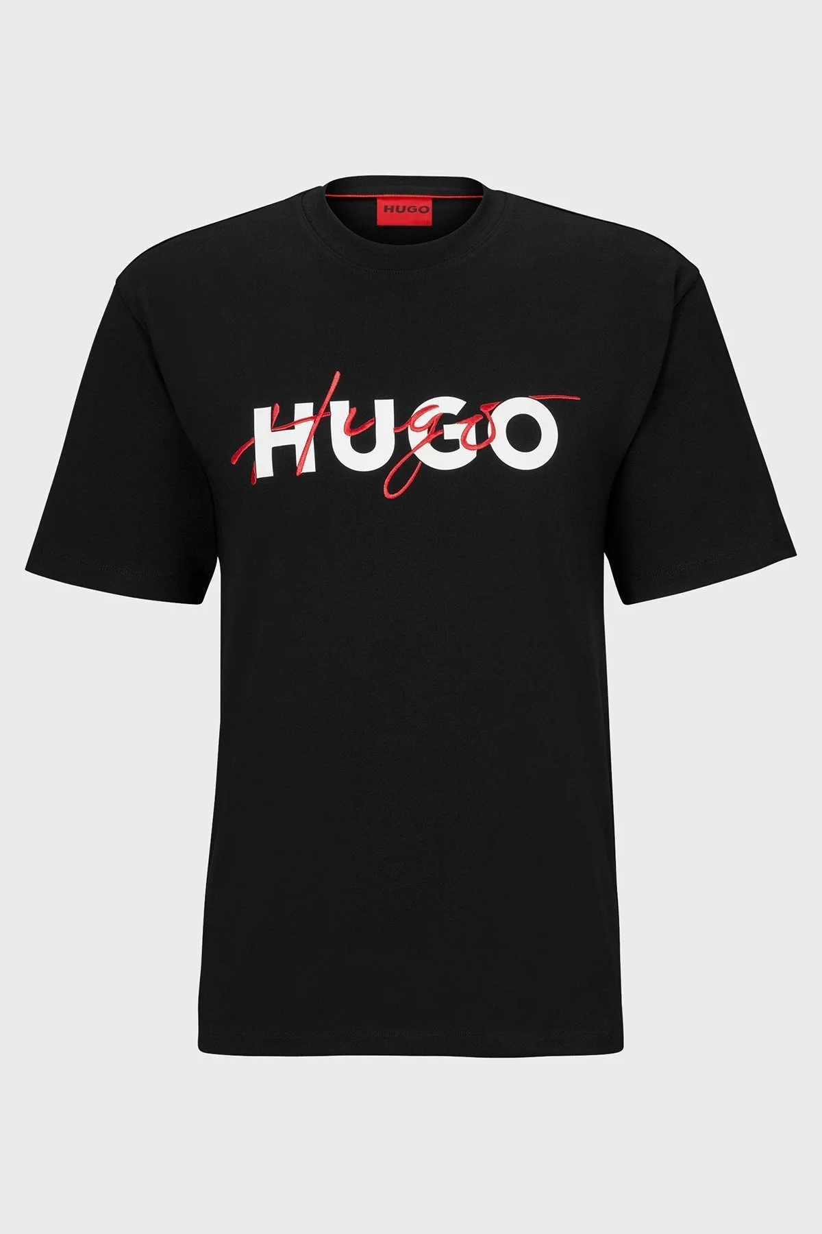 Hugo % 100 Pamuk Relaxed Fit Bisiklet Yaka Erkek T Shirt 50494565 001 SİYAH - 5