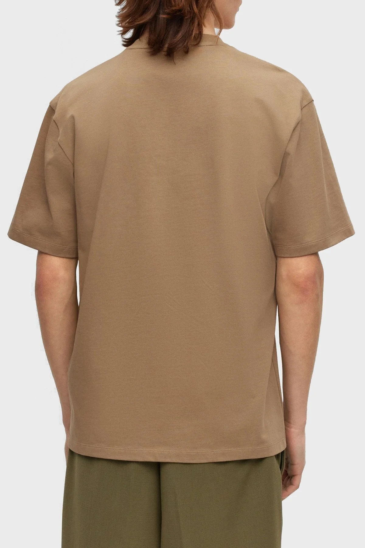 Hugo % 100 Pamuk Relaxed Fit Bisiklet Yaka Erkek T Shirt 50494565 242 AÇIK KAHVE - 2