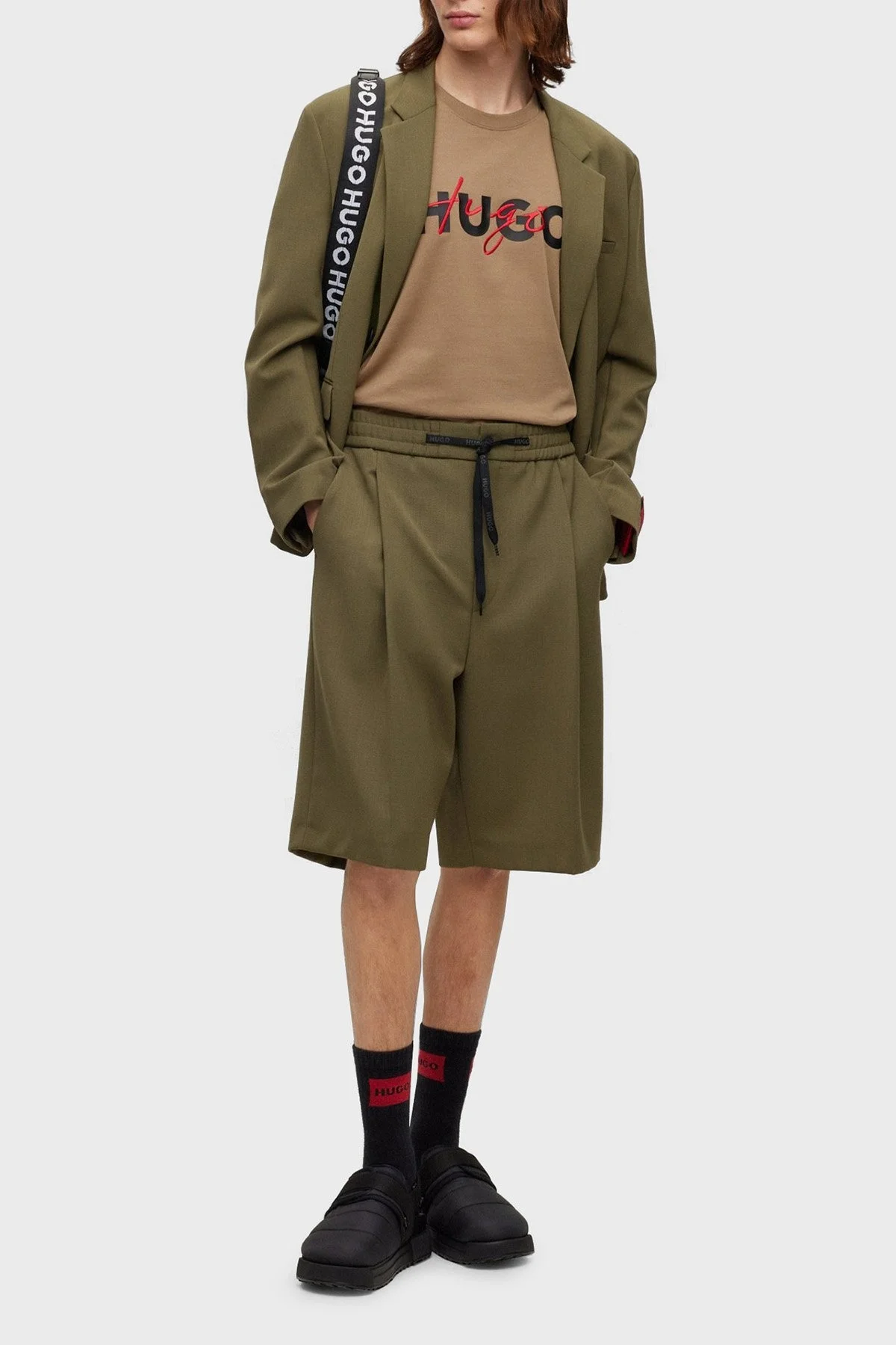 Hugo % 100 Pamuk Relaxed Fit Bisiklet Yaka Erkek T Shirt 50494565 242 AÇIK KAHVE - 3